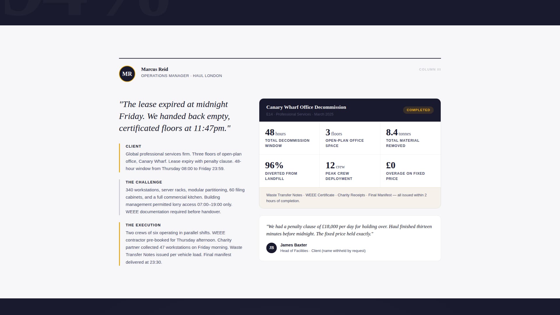 Haul - Precision Clearance Landing Page Template