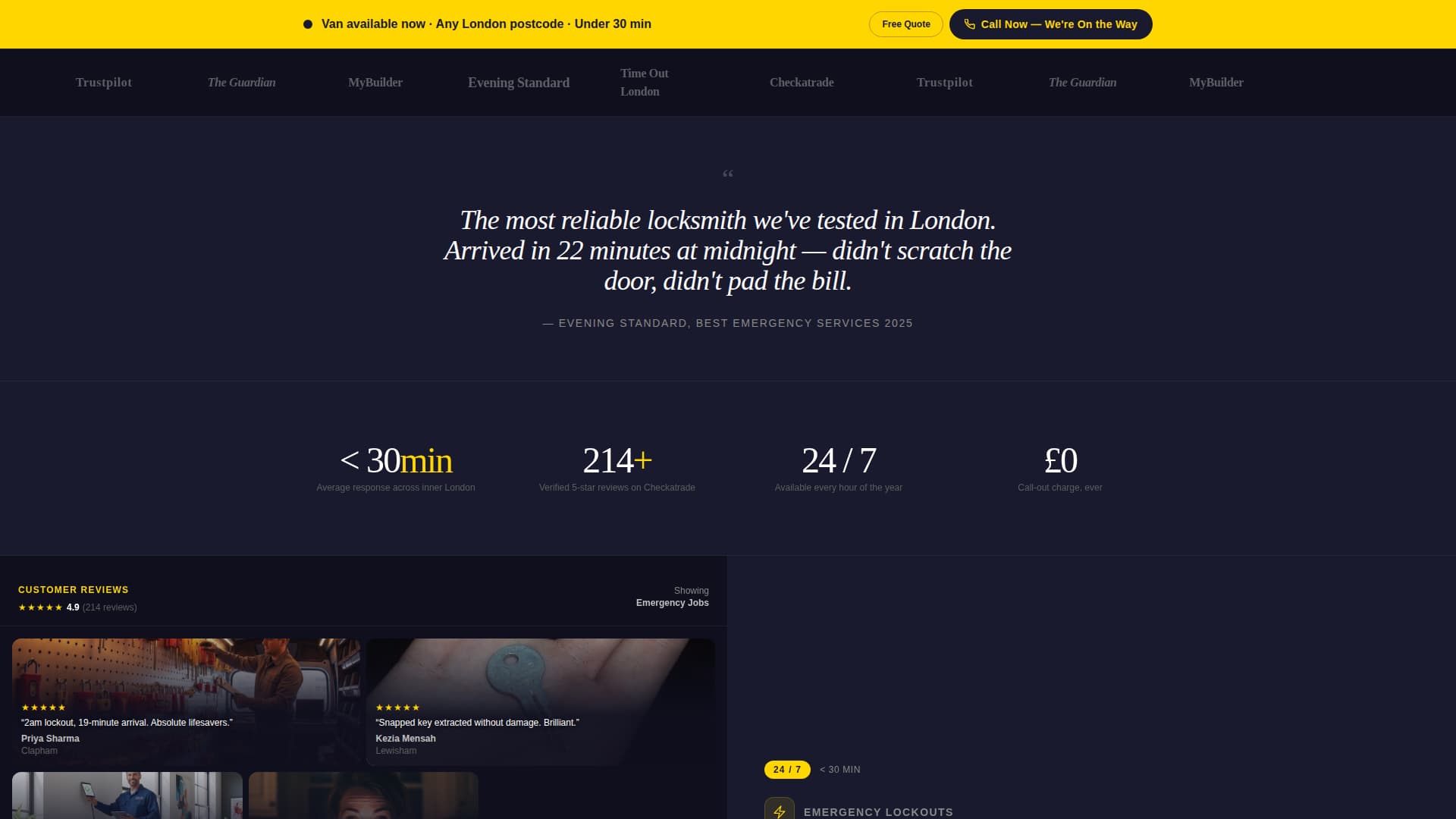Turnkey - Rapid Locksmith Landing Page Template