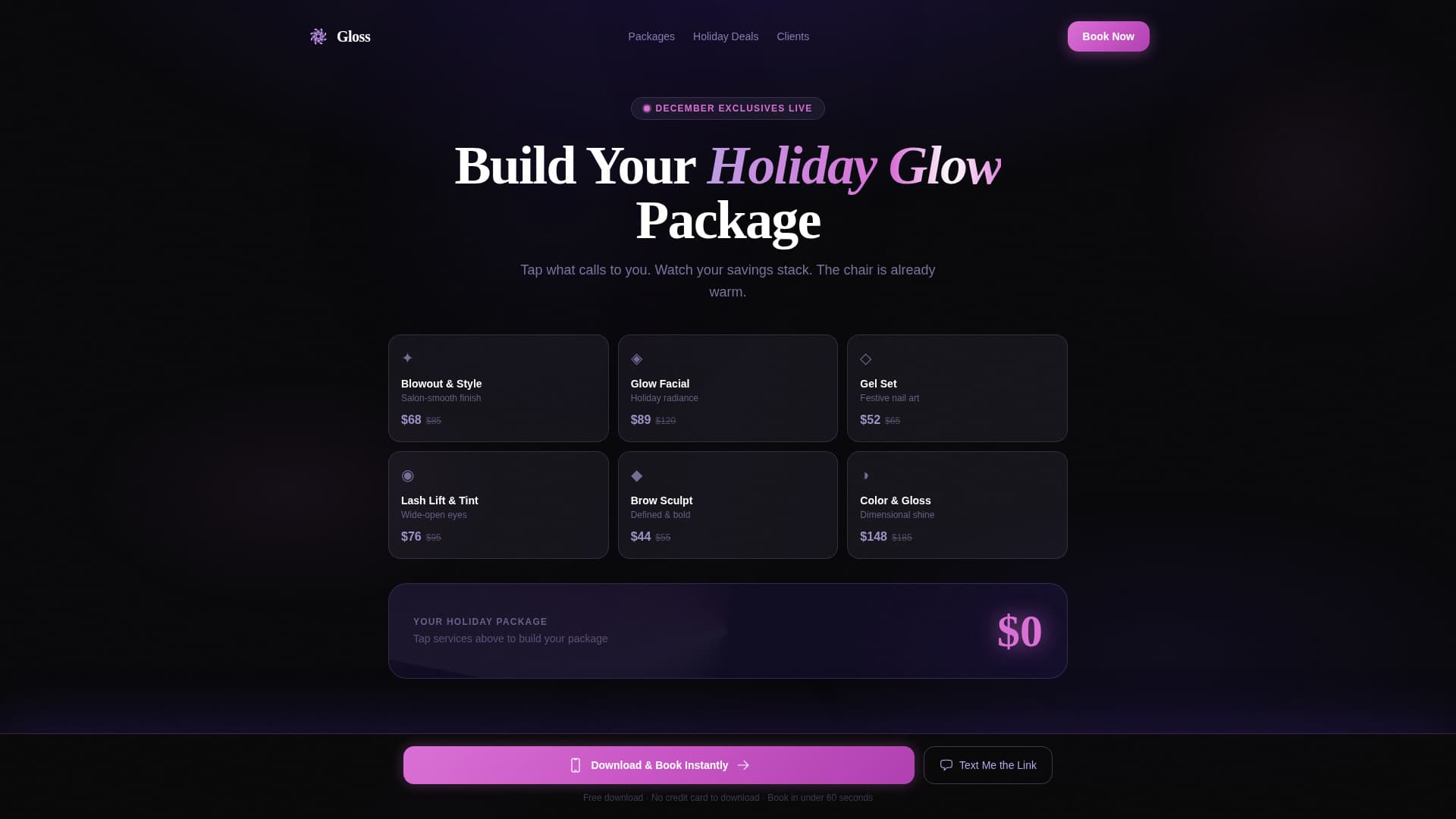 Spark — Upscale Salon Landing Page Template