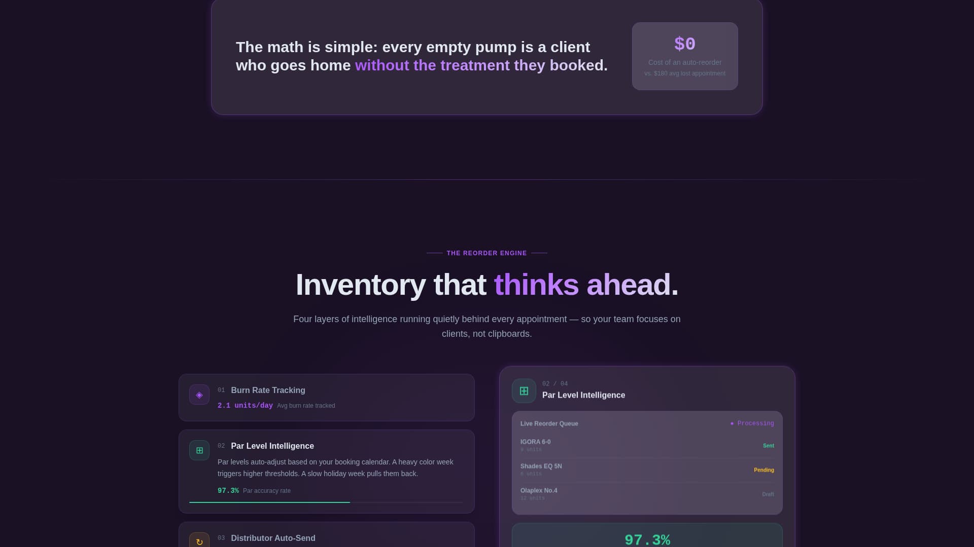 Restock - Precision Salon Landing Page Template