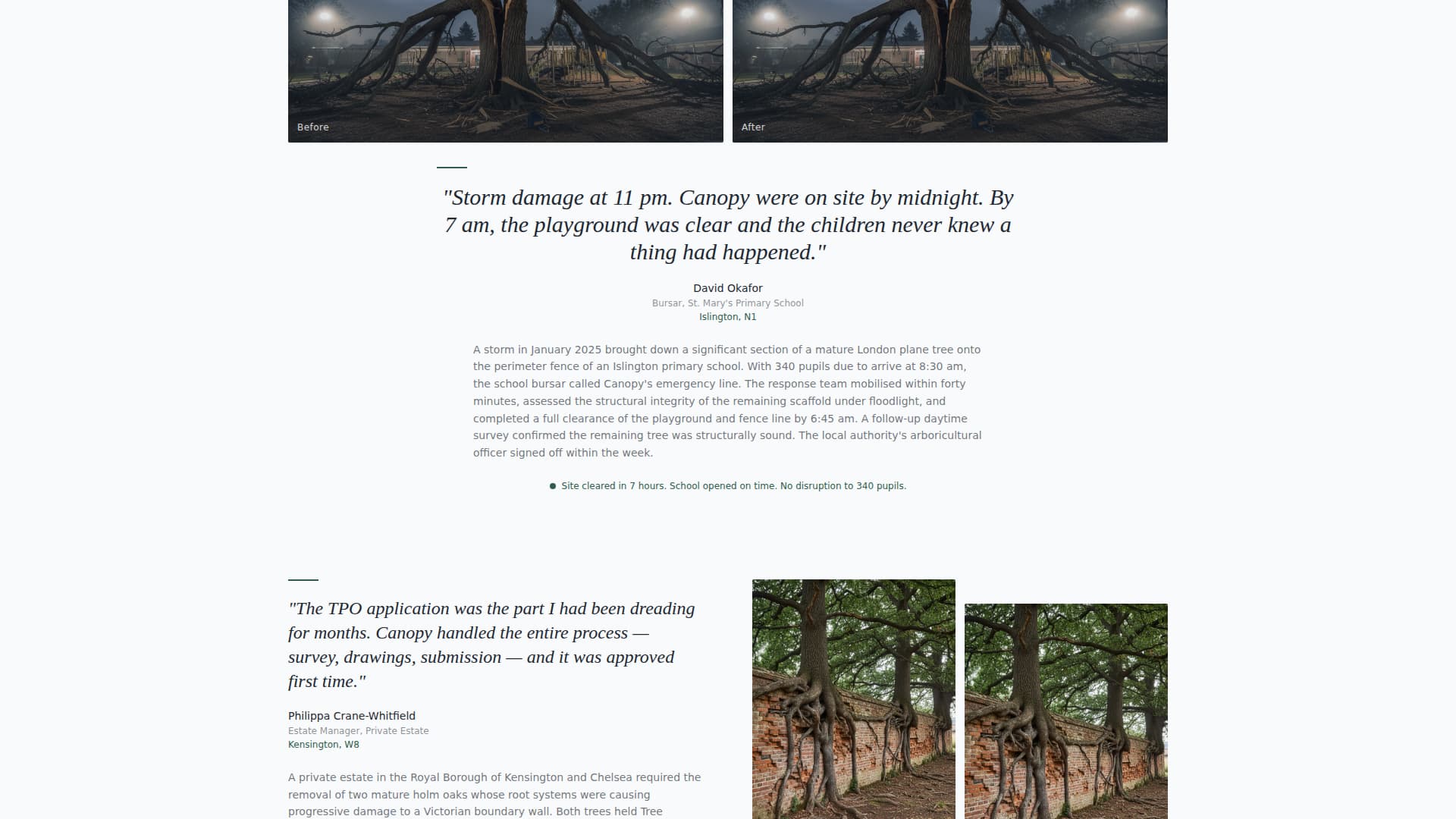 Canopy - Elite Arborist Landing Page Template