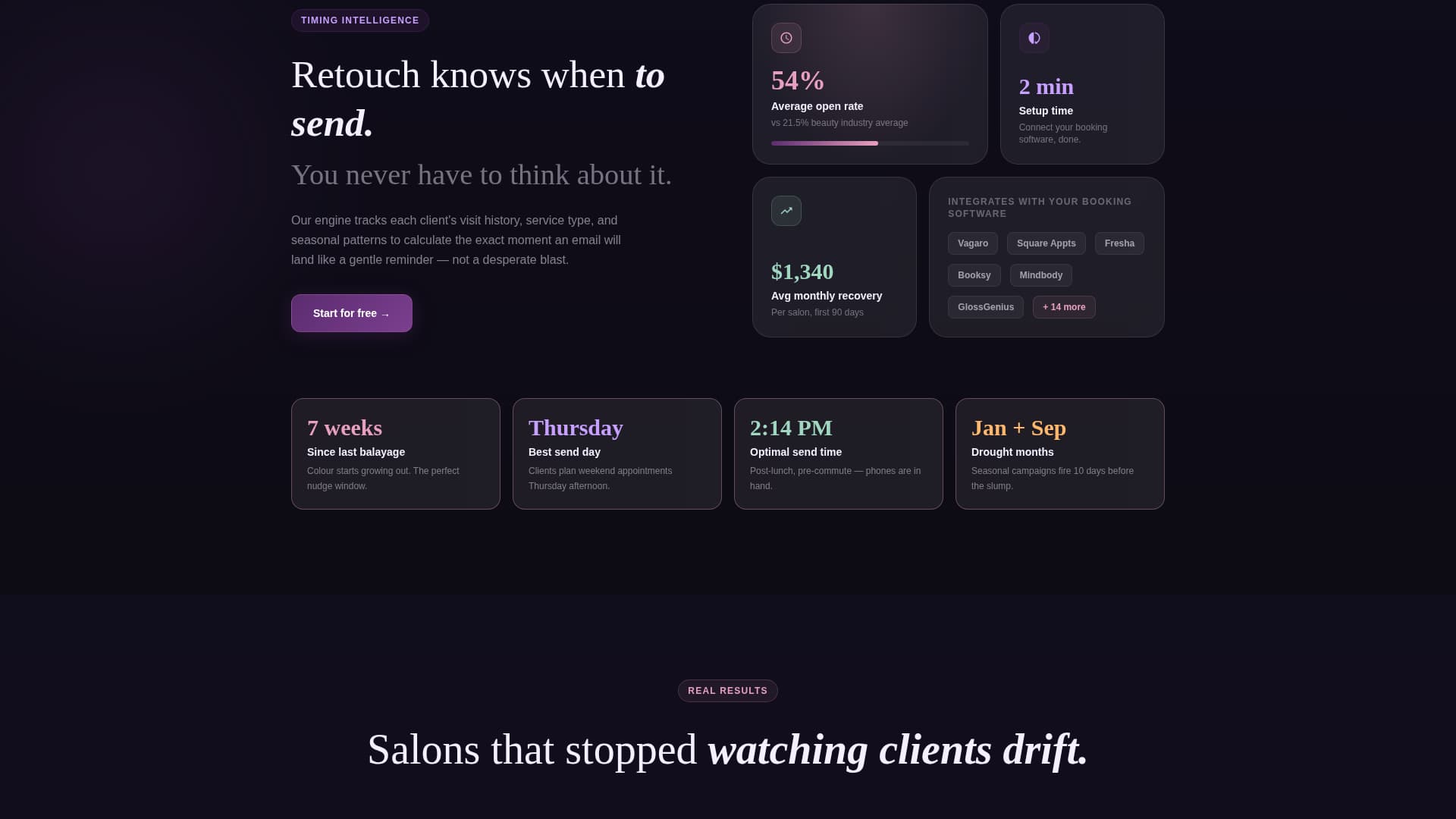 Retouch - Effortless Salon Landing Page Template