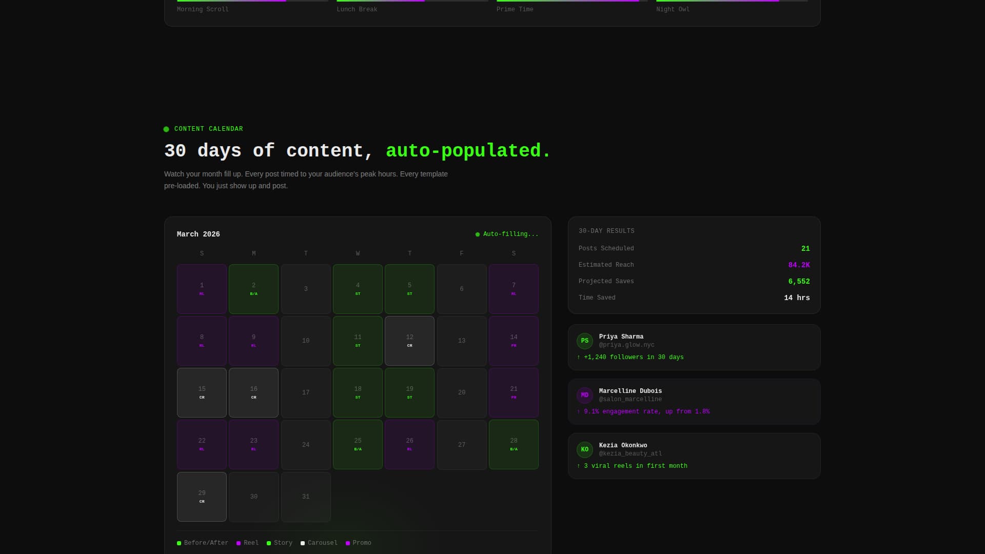 Glow - Highperformance Salon Landing Page Template