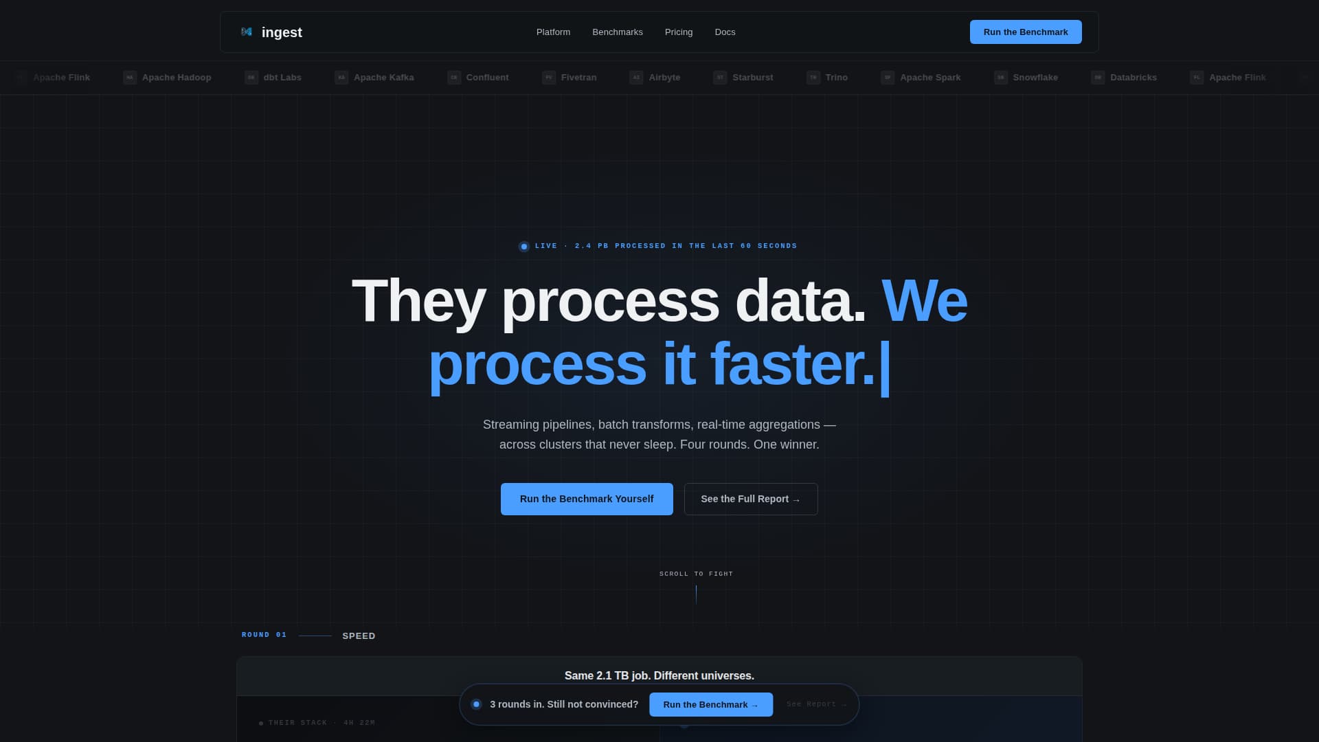 Ingest - Highperformance Datapipeline Landing Page Template