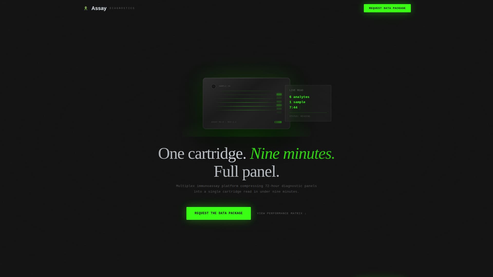 Assay - Precision Biotech Landing Page Template