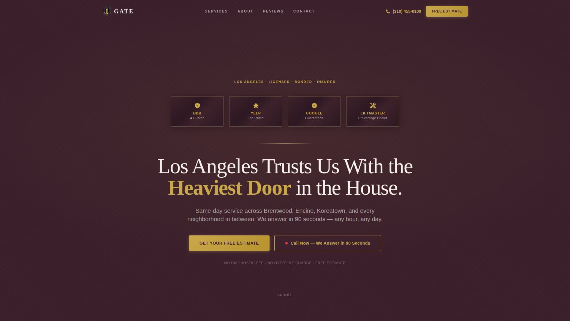 Gate - Premium Garagedoor Landing Page Template