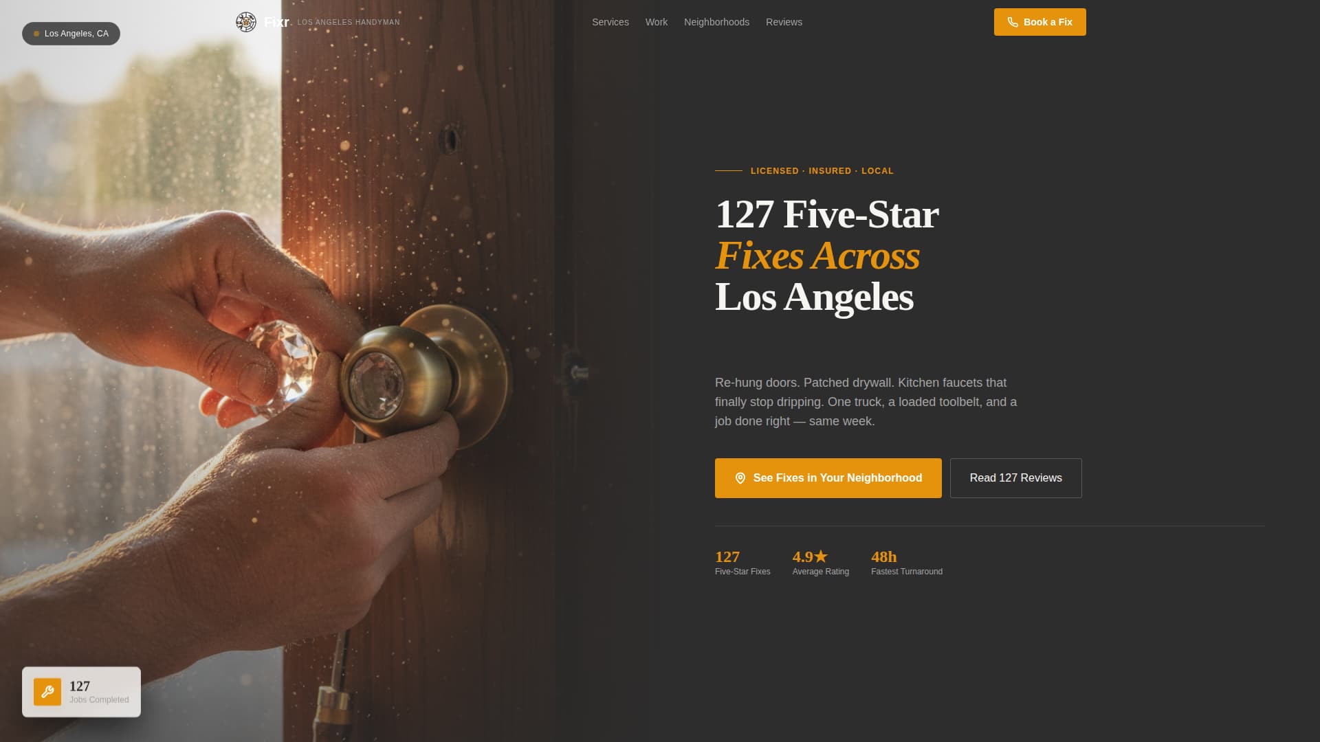 Fixr — Proven Home Repair Landing Page Template