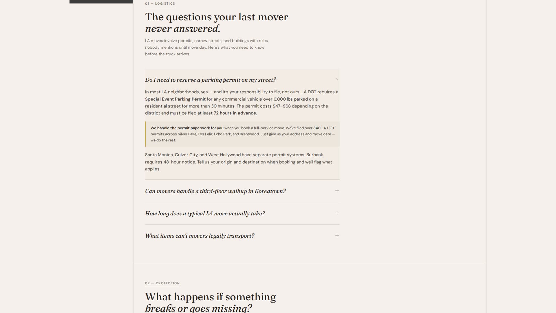 Transport — Licensed Long-Distance Moving Landing Page Template