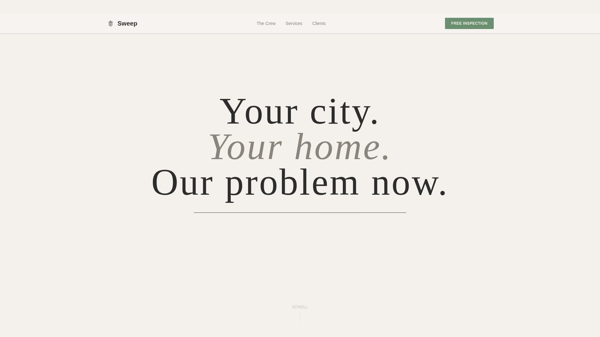 Sweep - Editorial Pestcontrol Landing Page Template