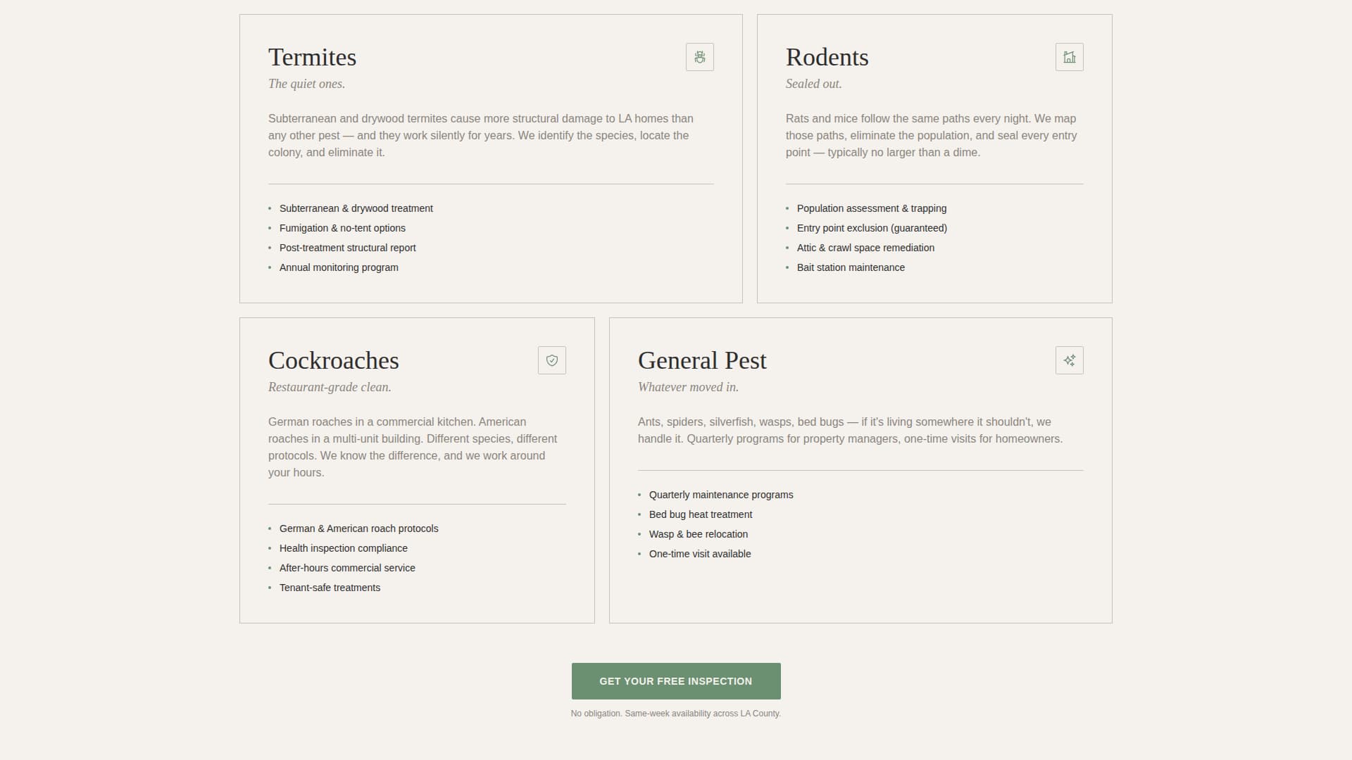 Sweep - Editorial Pestcontrol Landing Page Template