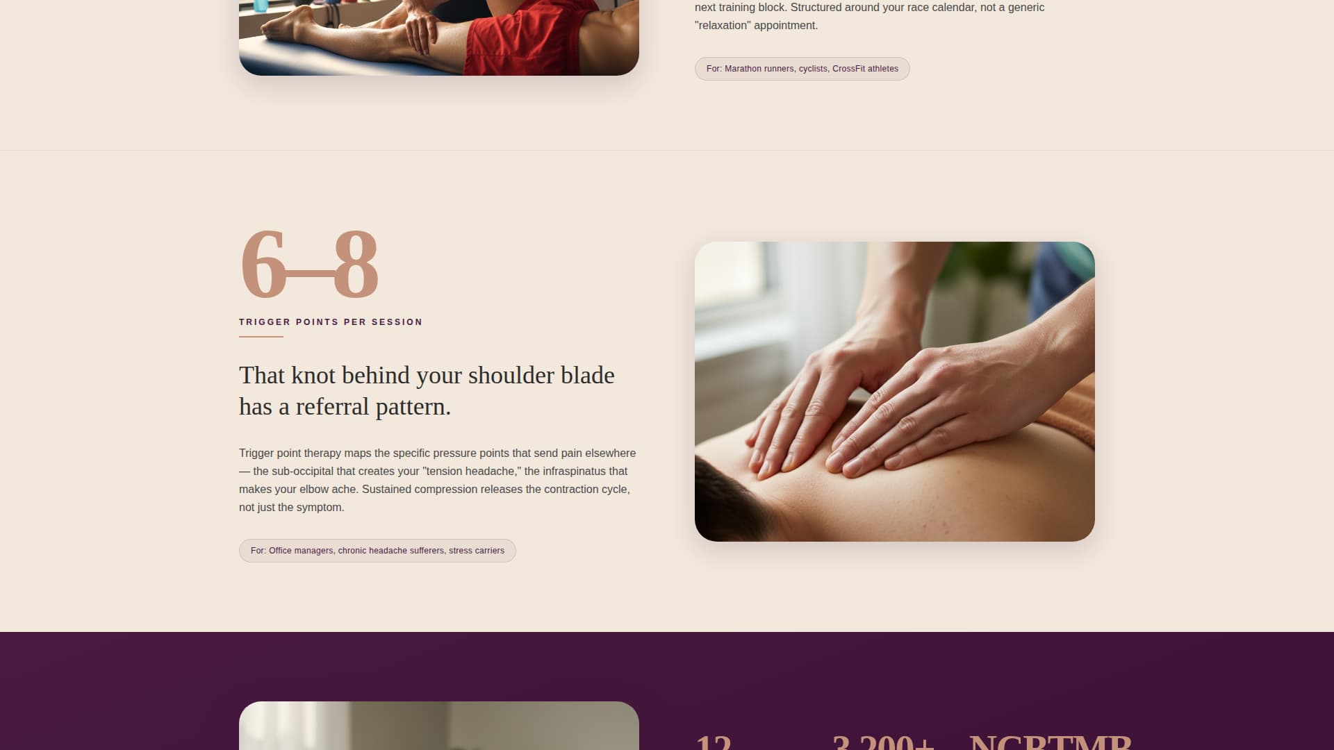 Massage Therapist Specialist Booking Website Template