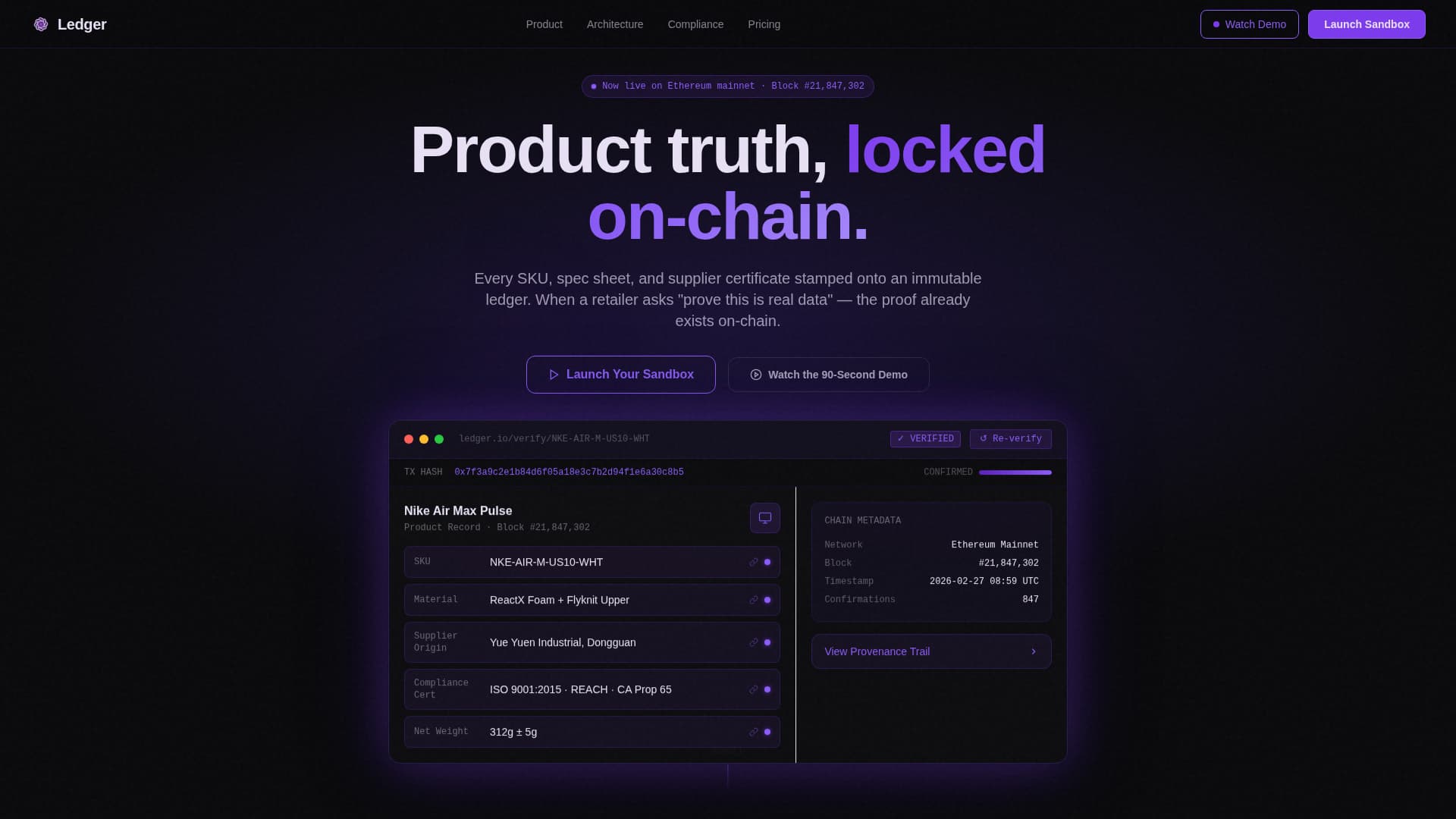 Blockchain-Based Enterprise Software Booking Confirmation Website Template