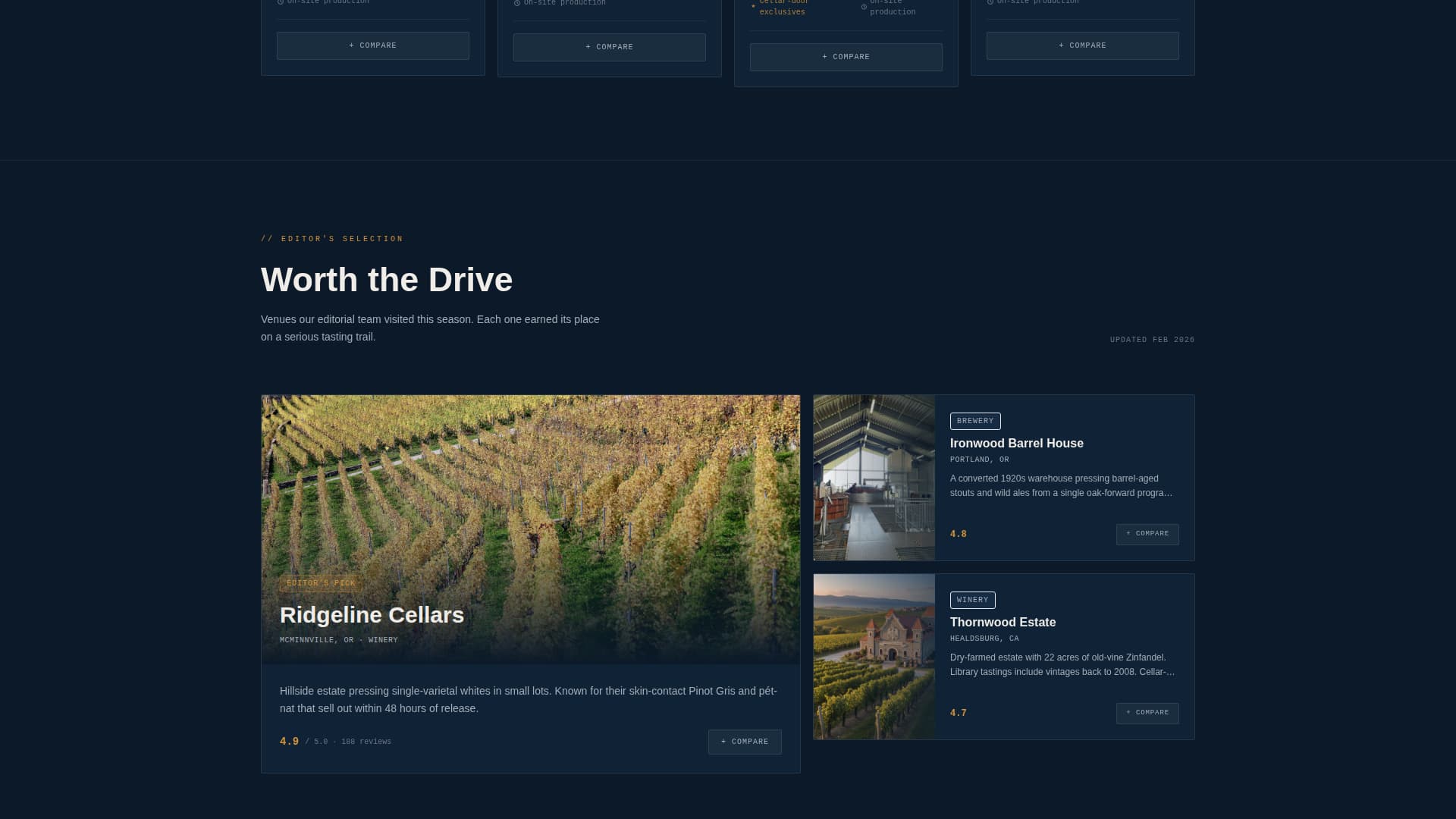Taproom - Curated Brewery Landing Page Template