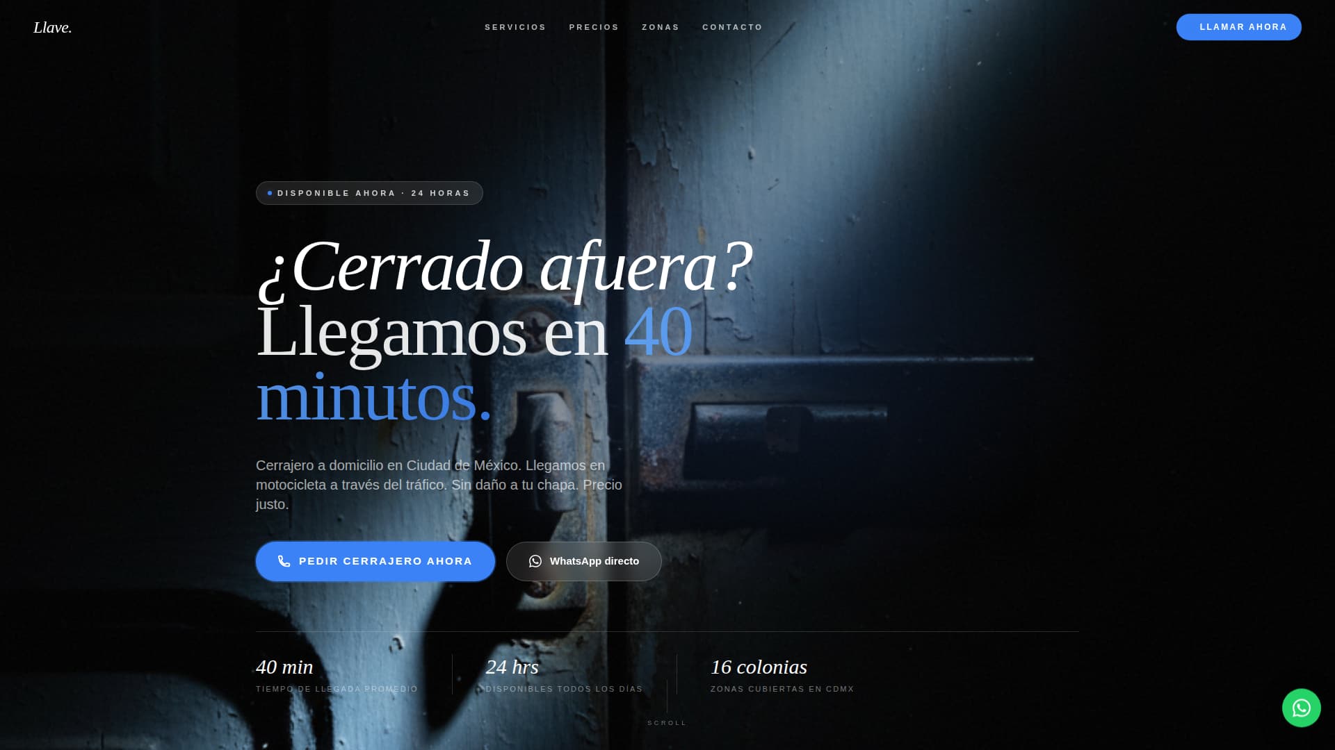 Llave - Rapid Locksmith Landing Page Template