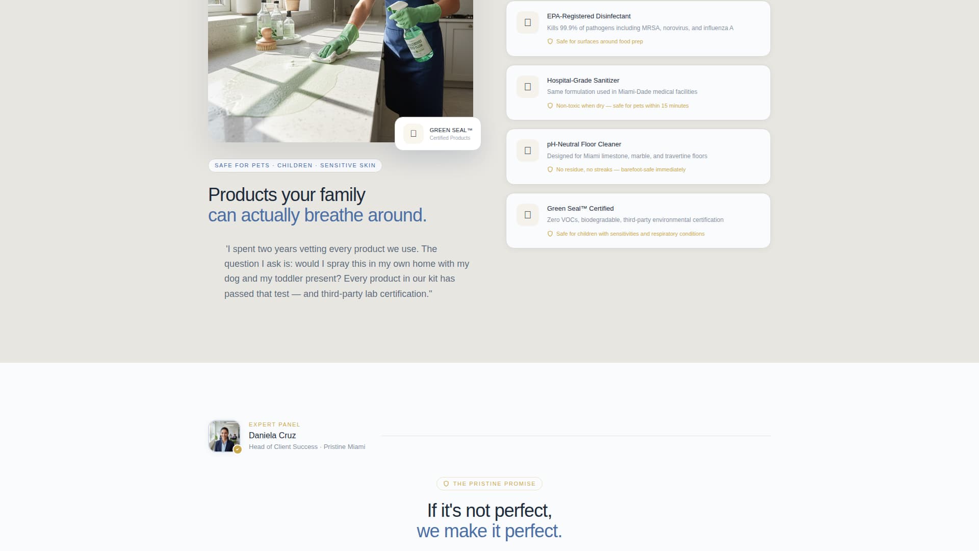 Pristine - Trusted Cleaning Landing Page Template