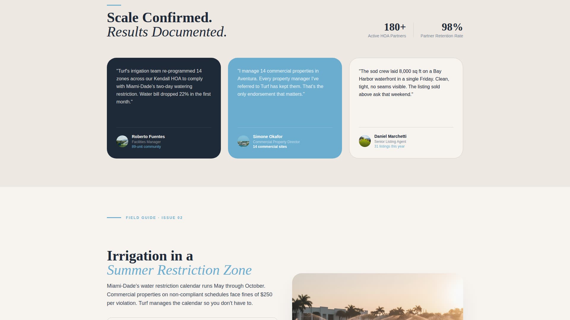 Verdant — Authoritative Grounds Maintenance Landing Page Template