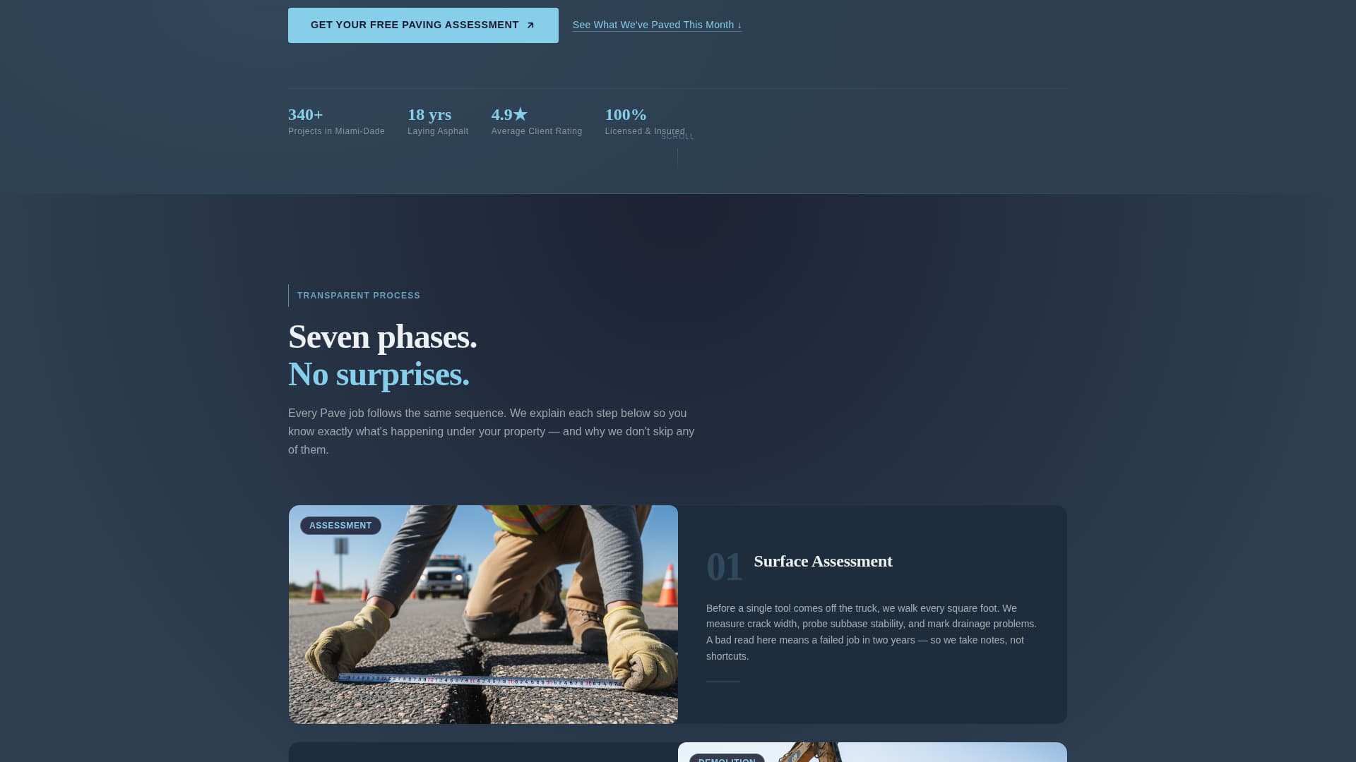Asphalt — Expert Driveway Paving Landing Page Template