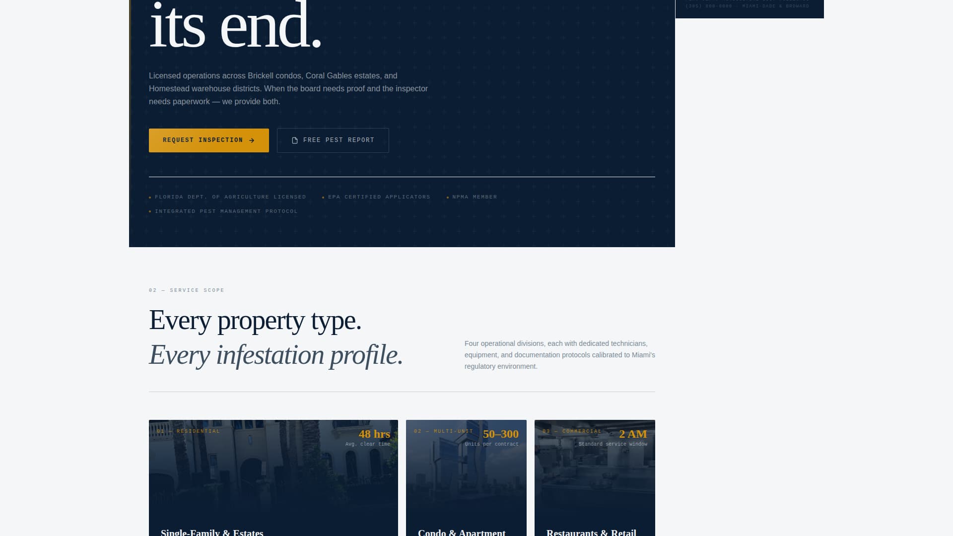 Exterminate - Commanding Pestcontrol Landing Page Template