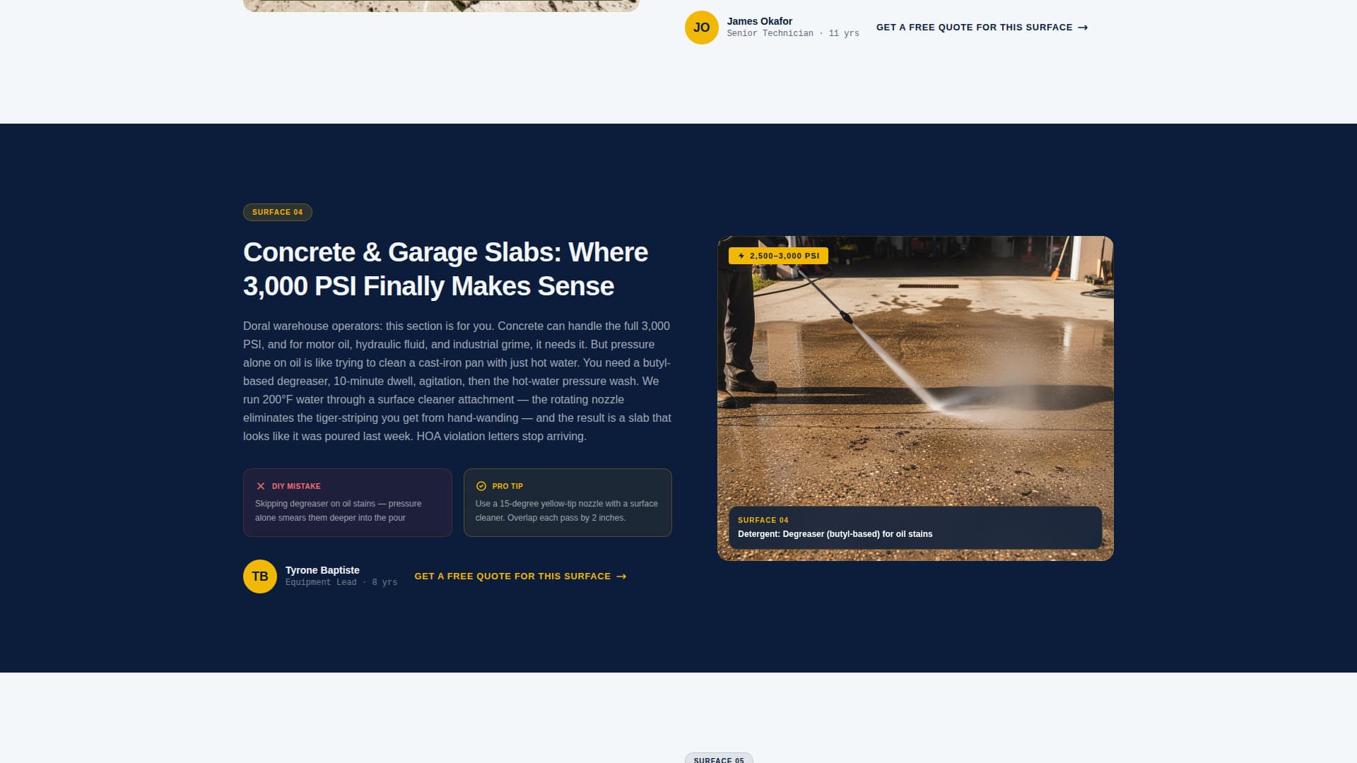Blast — Certified Surface Restoration Landing Page Template
