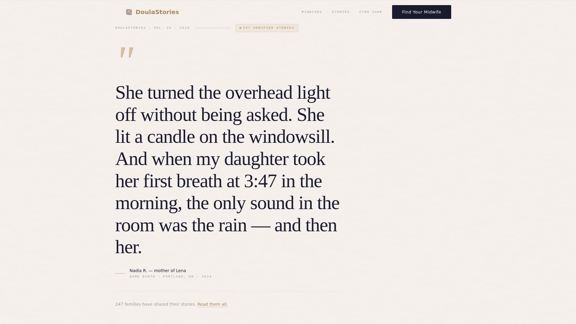 Doula - Trusted Midwife Landing Page Template