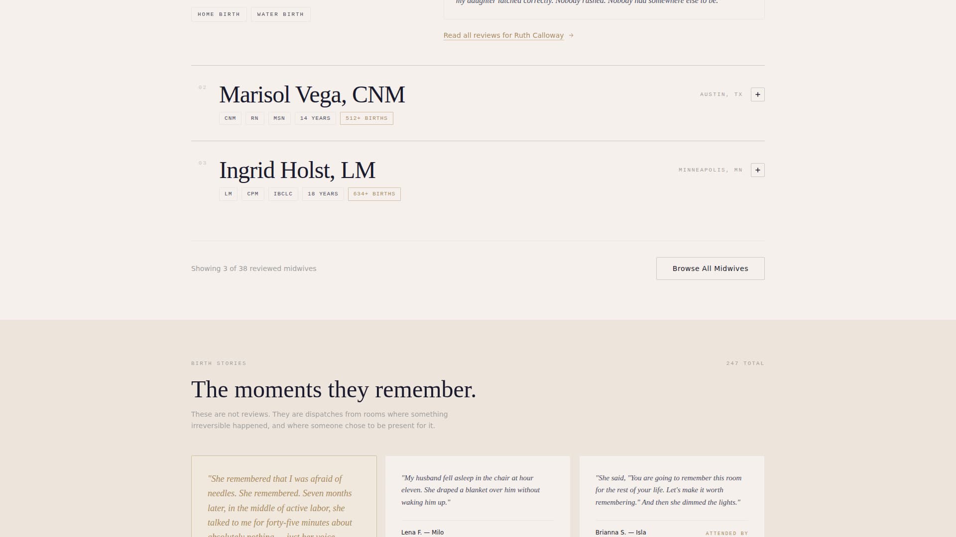Doula - Trusted Midwife Landing Page Template