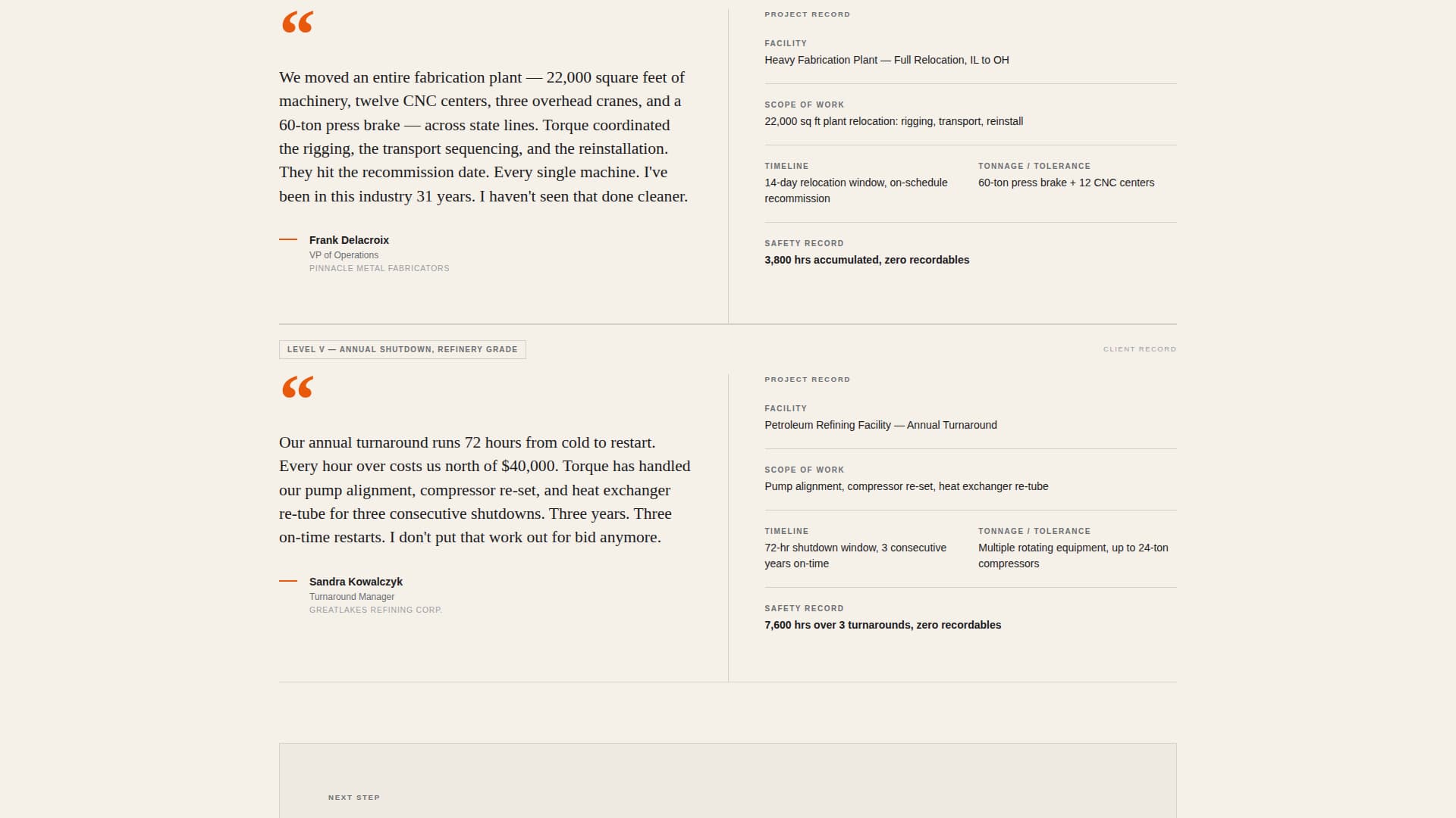 Torque - Powerful Millwright Landing Page Template