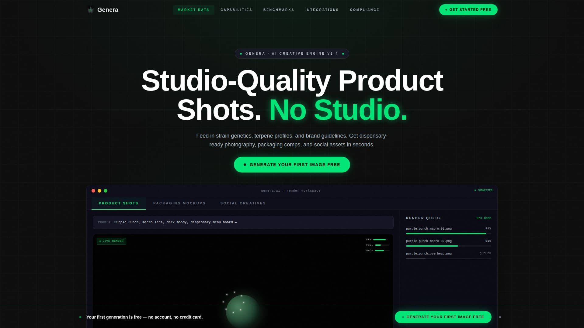 Genera - Powerful Cannabis Landing Page Template