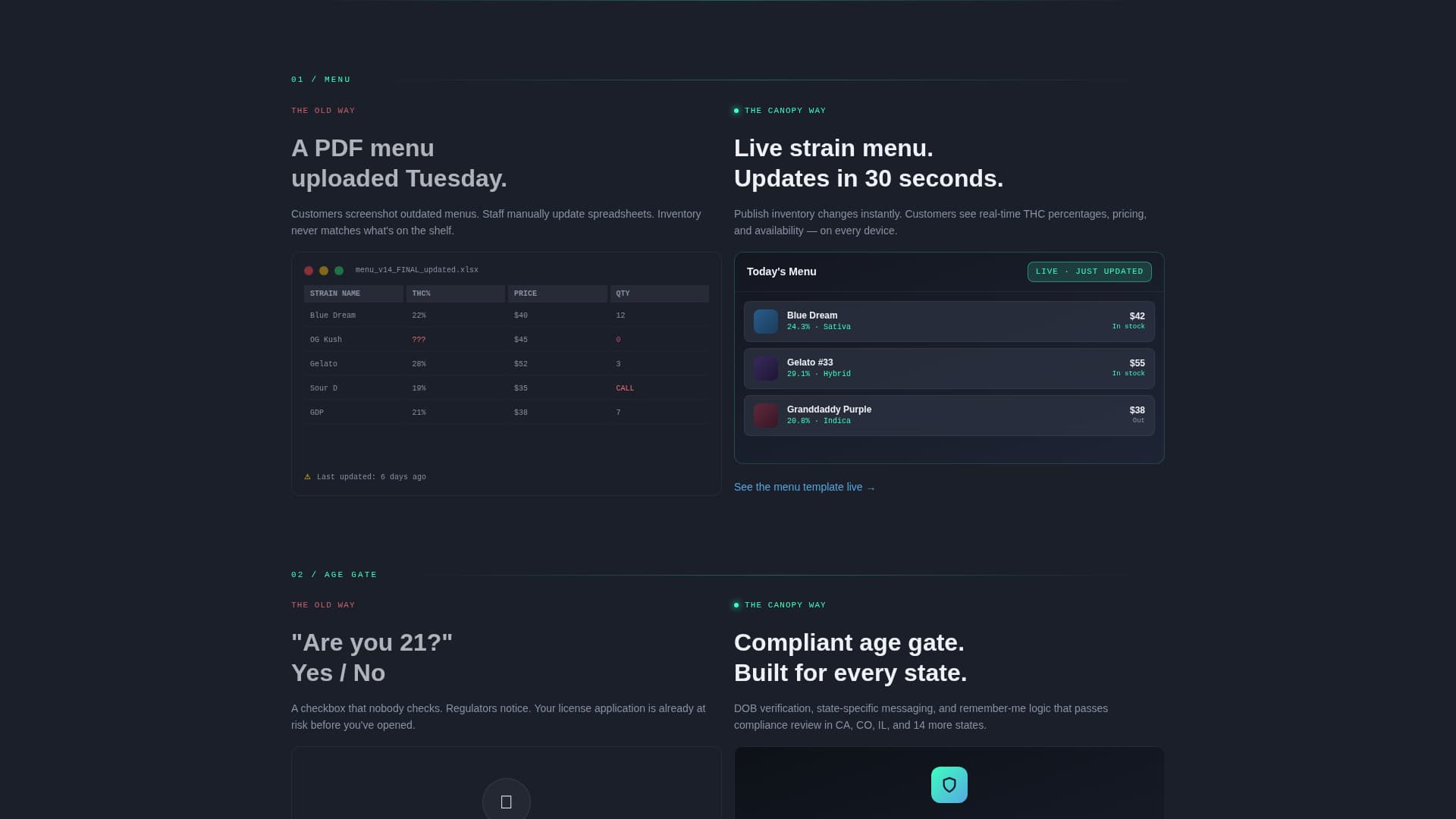 Canopy - Premium Cannabis Landing Page Template