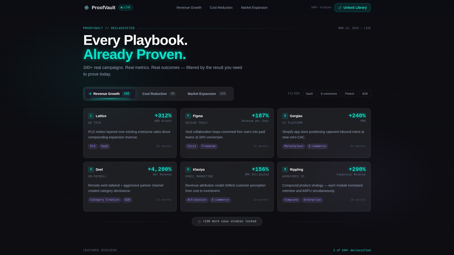 Proofvault - Powerful Case Study Landing Page Template