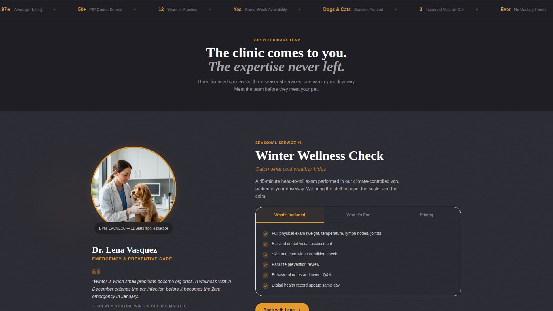Remedy — Licensed Mobile Veterinary Landing Page Template