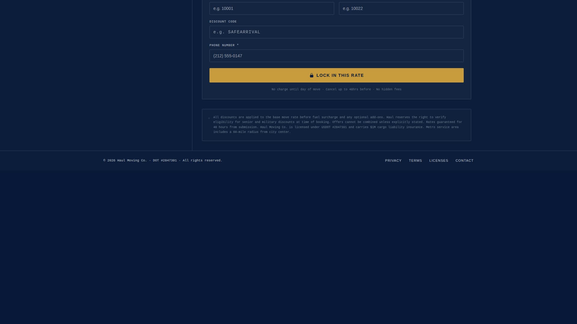 Nomad — Expert Interstate Relocation Landing Page Template
