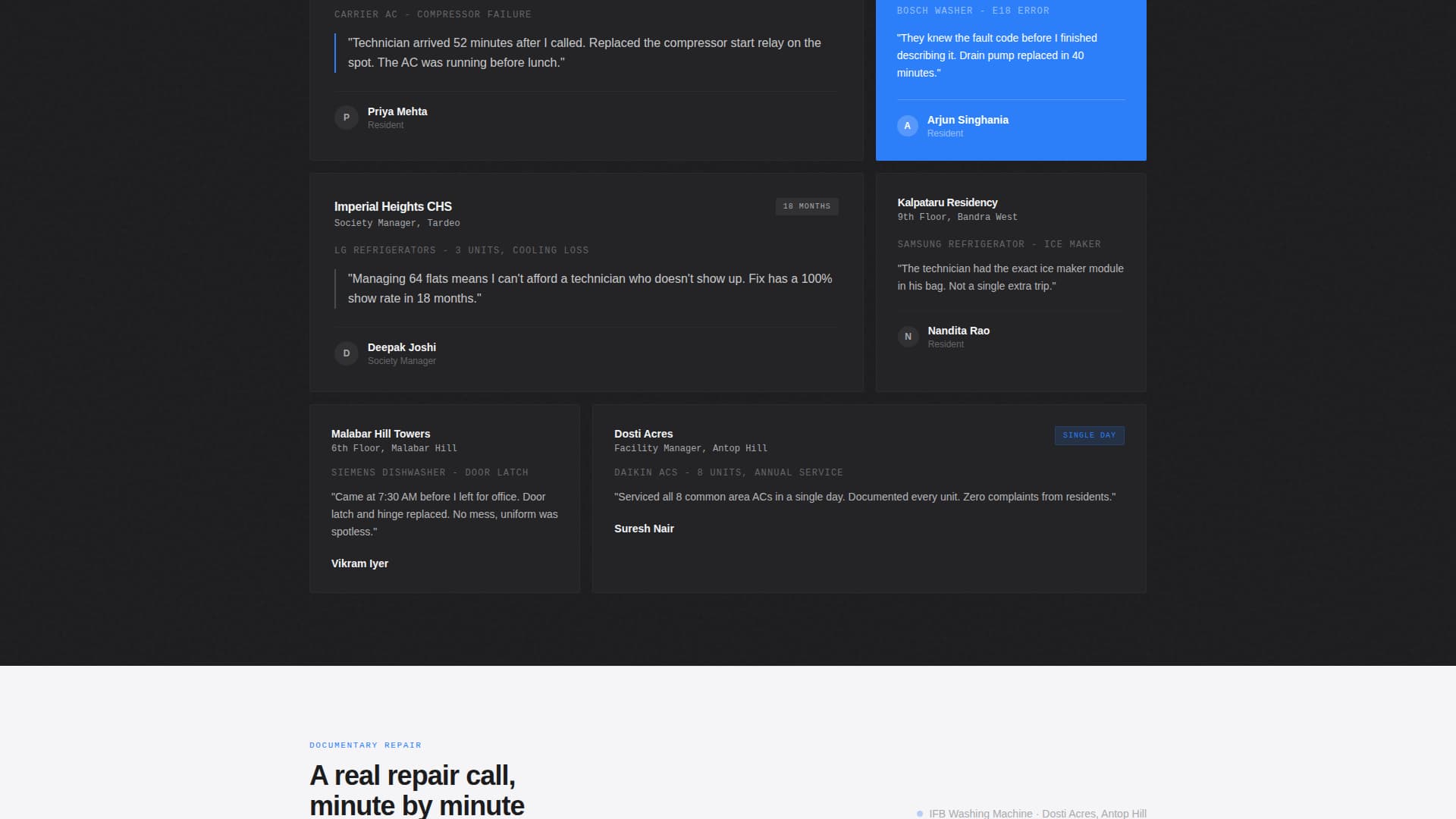 Restore — Rapid Appliance Repair Landing Page Template