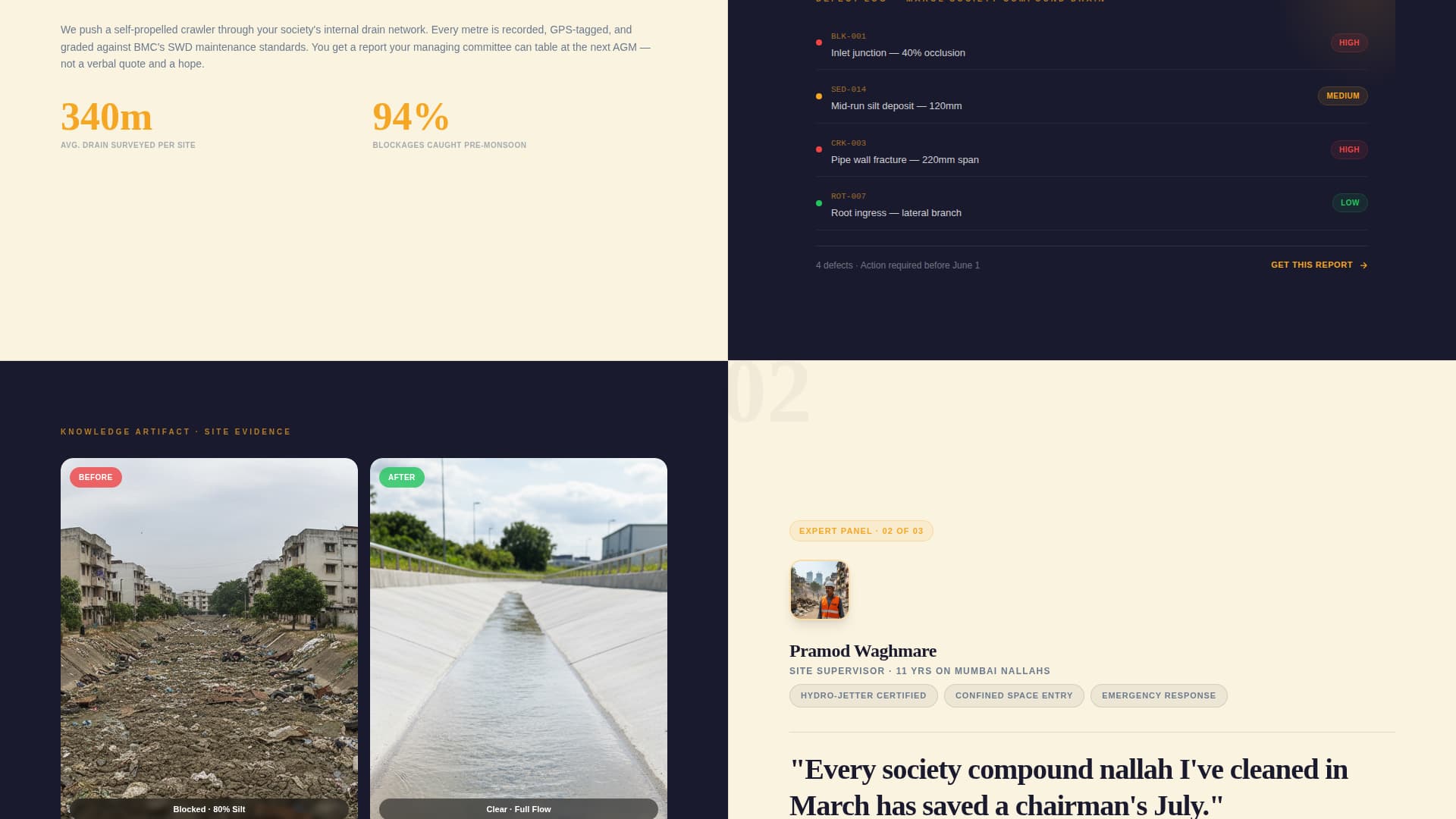 Drainflow - Authoritative Drainage Landing Page Template