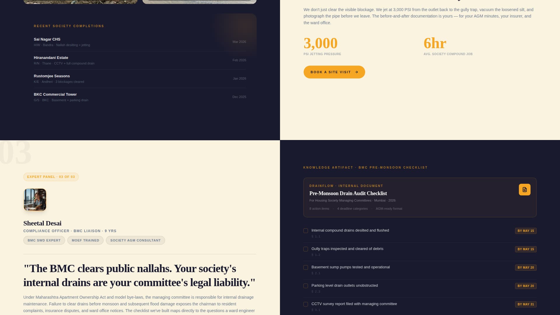 Drainflow - Authoritative Drainage Landing Page Template