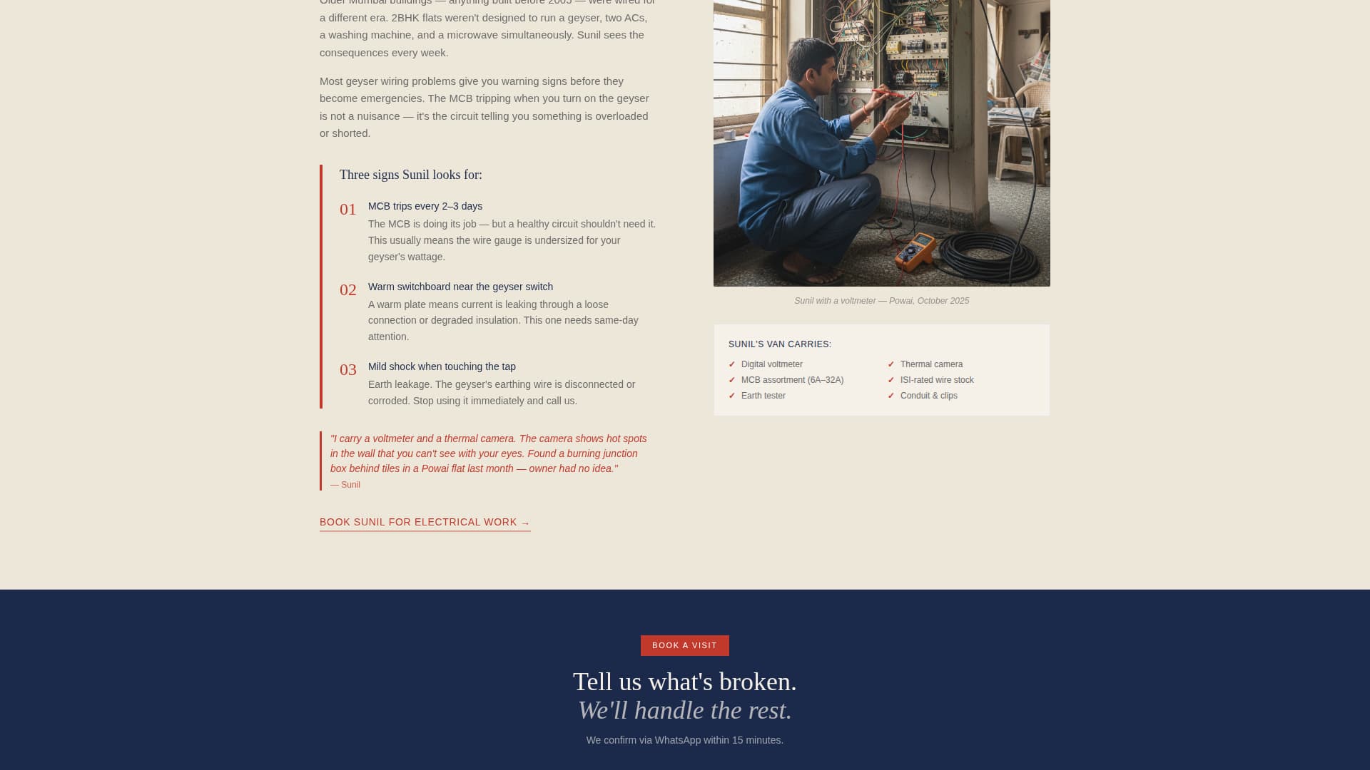 Jugaad - Trusted Handyman Landing Page Template