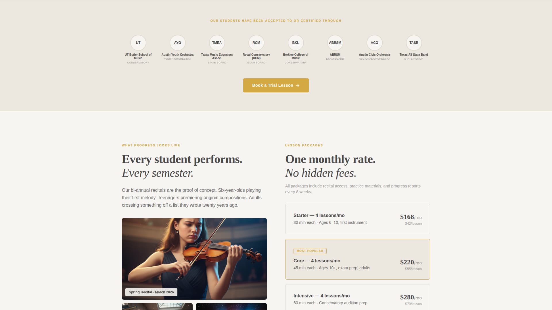 Chord - Proven Musicschool Landing Page Template