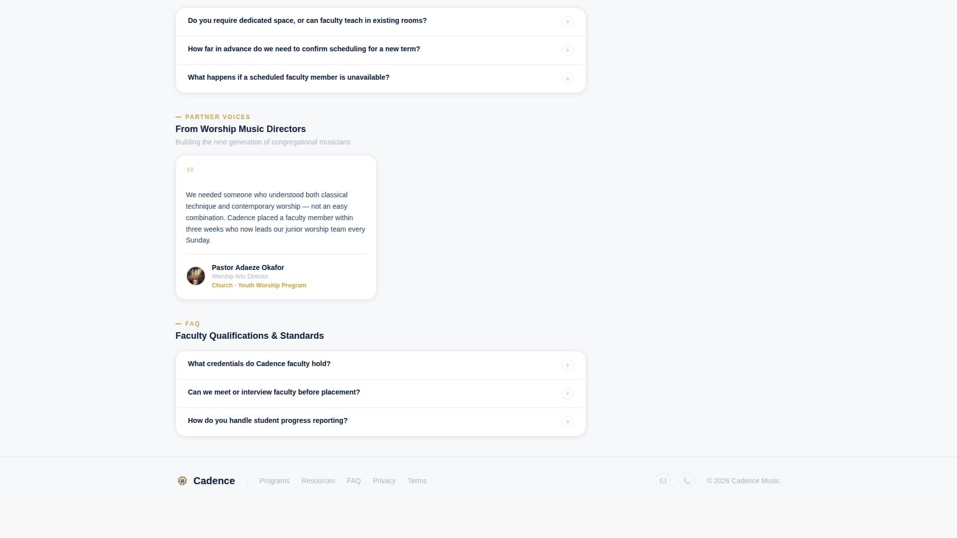 Cadence - Authoritative Musicteacher Landing Page Template