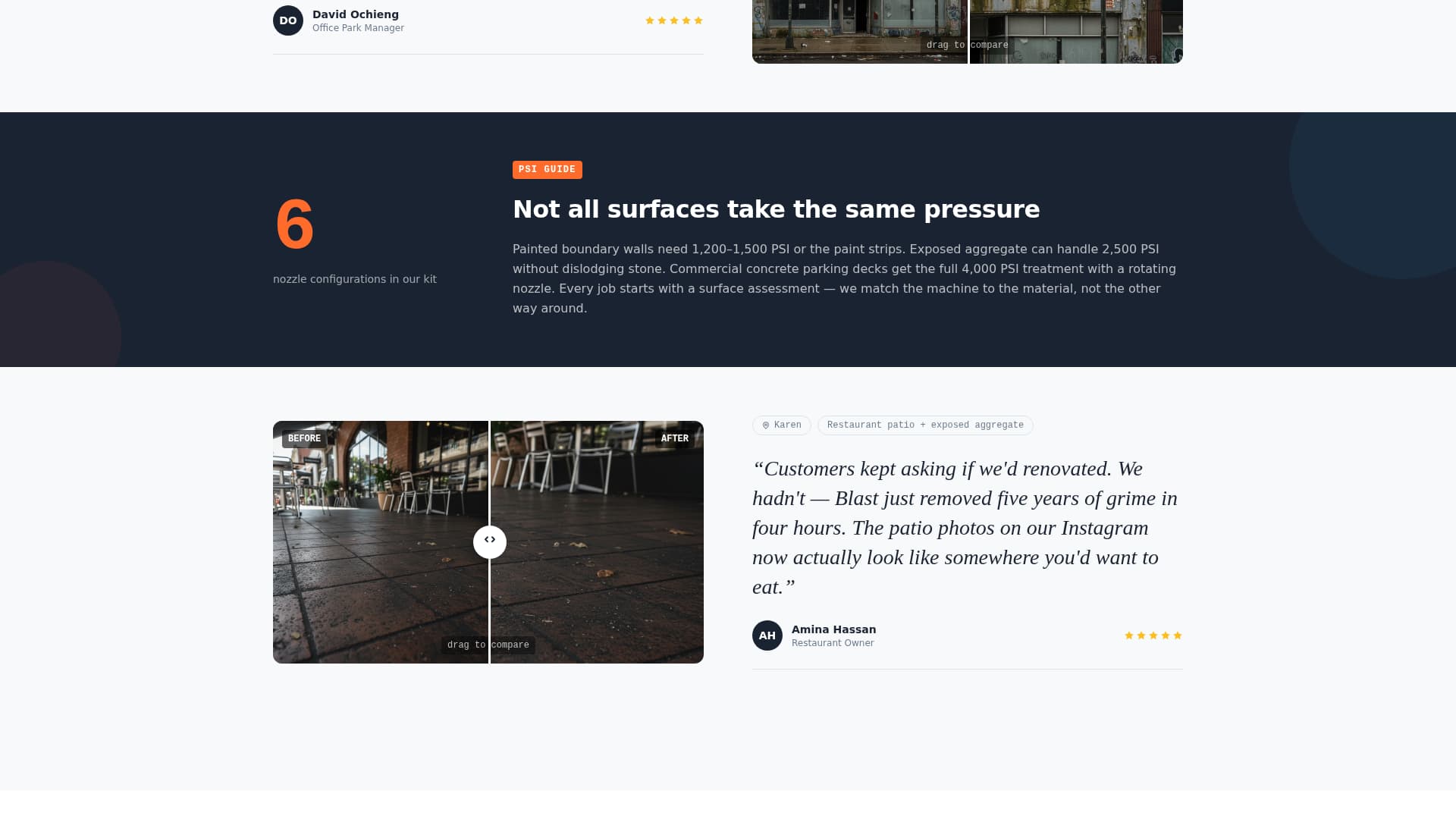 Cascade — Forceful Power Wash Landing Page Template