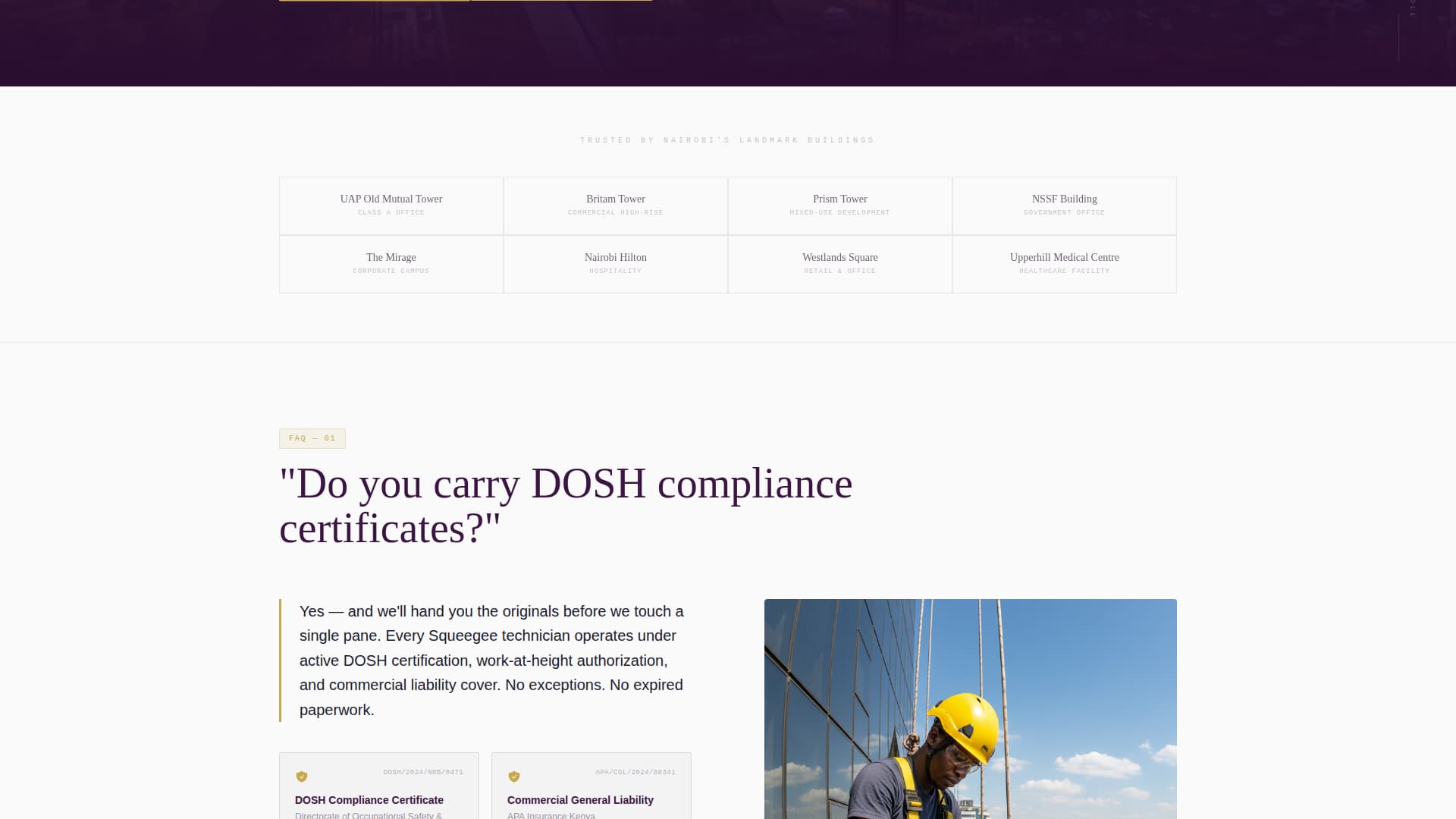 Squeegee - Precision Commercial Landing Page Template