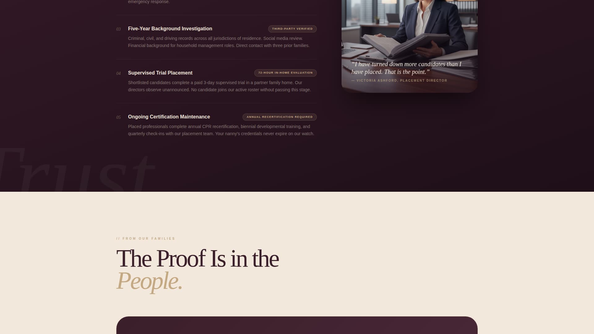 Entrust - Elite Nanny Landing Page Template