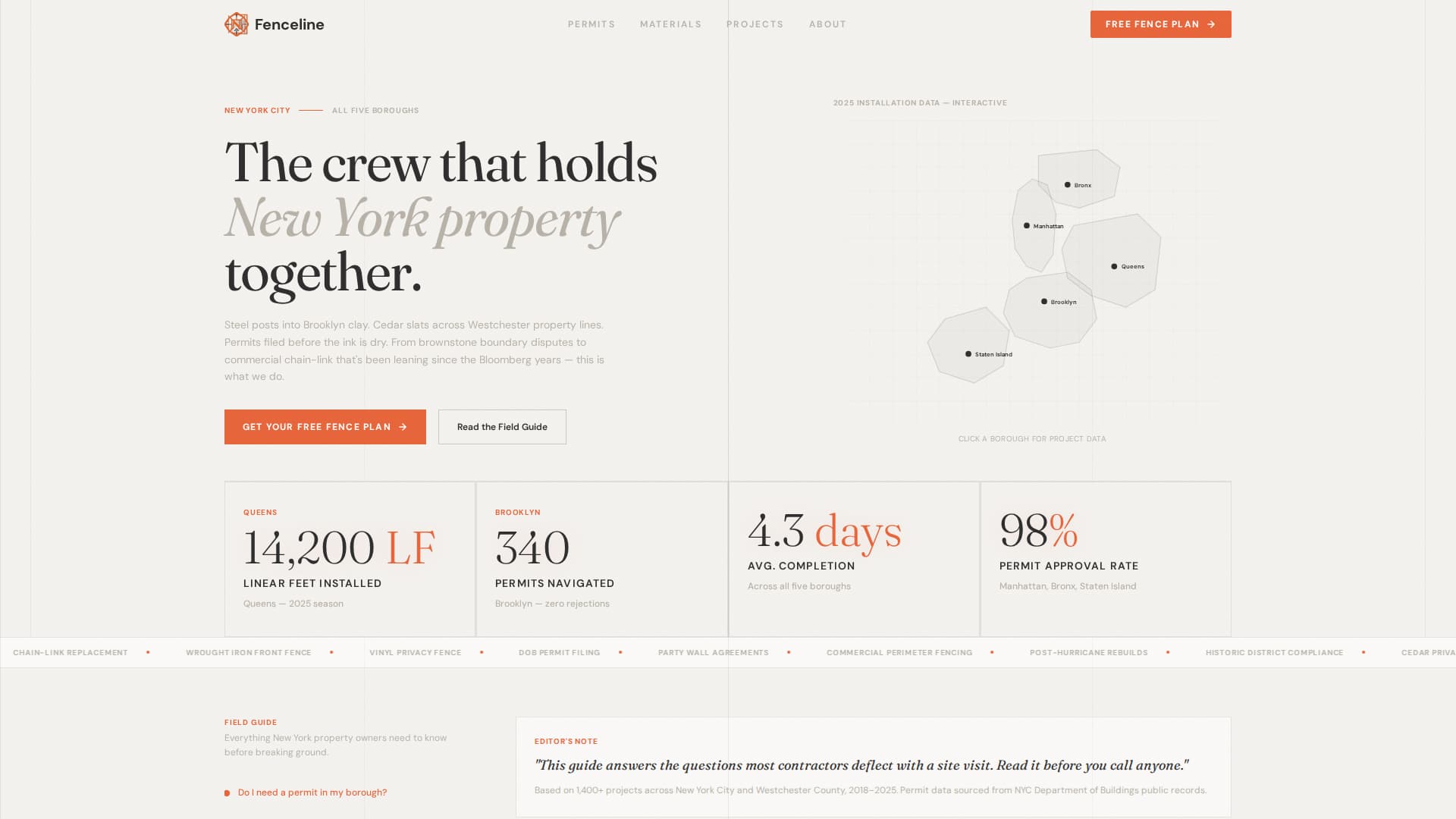 Perimeter — Expert Fence Installation Landing Page Template
