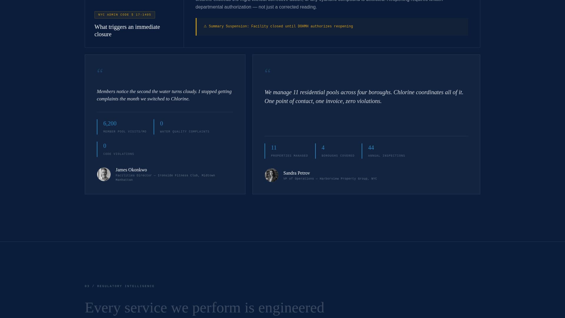 Chlorine - Authoritative Poolservice Landing Page Template