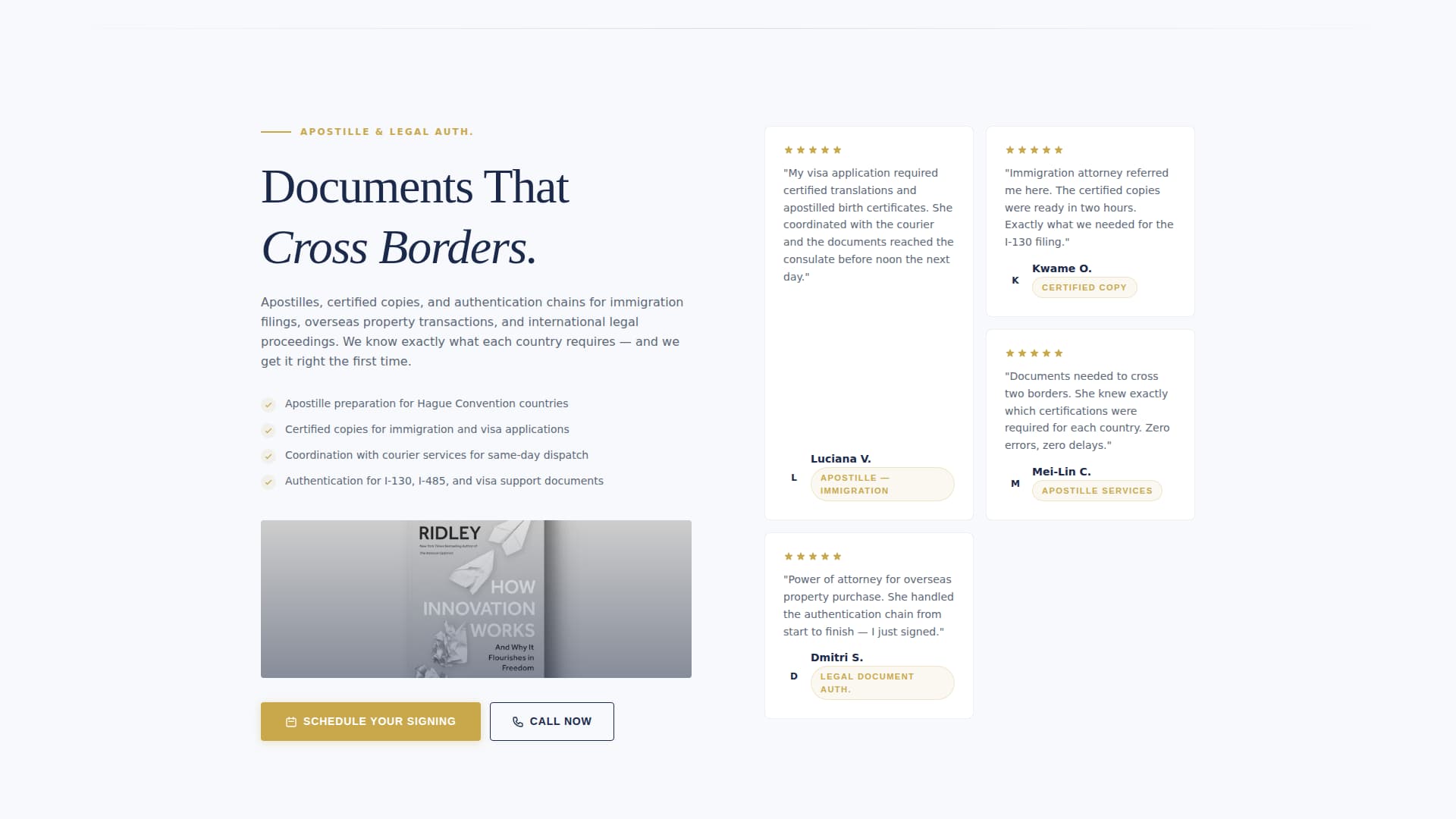 Seal - Trusted Notary Landing Page Template