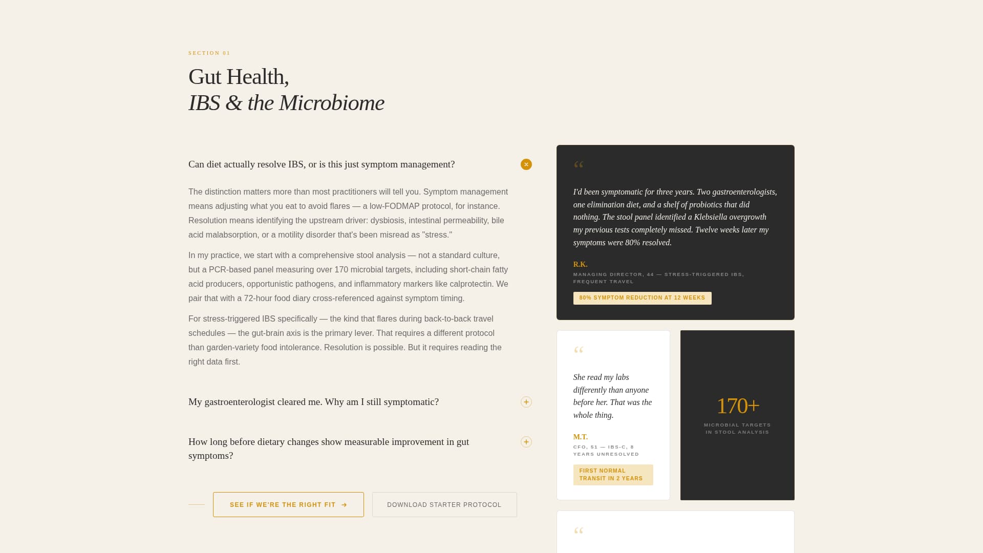 Nourish - Authoritative Nutritionist Landing Page Template