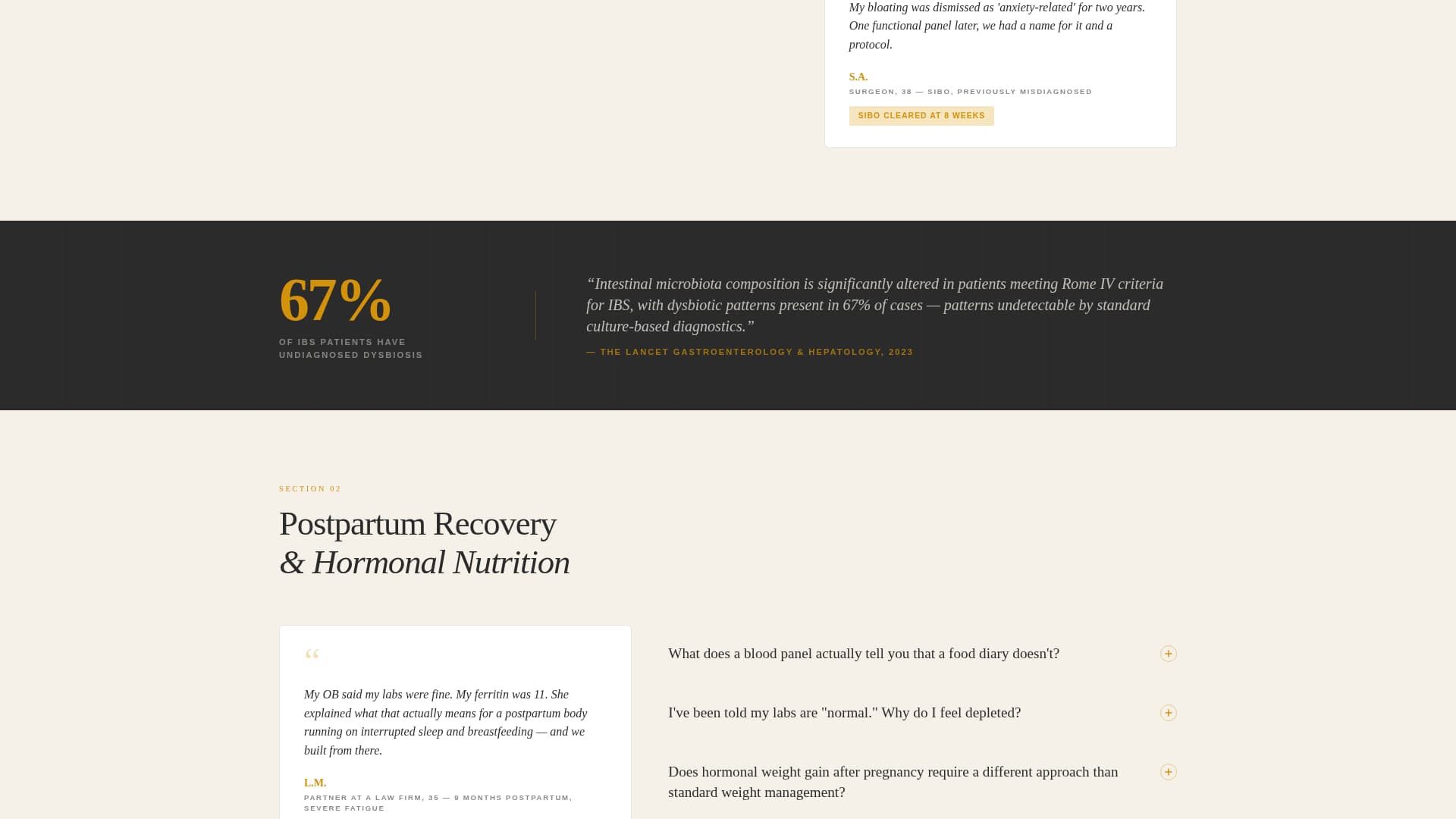 Nourish - Authoritative Nutritionist Landing Page Template