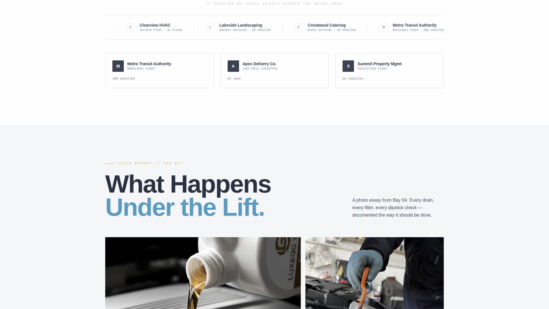 Lube - Trusted Autoservice Landing Page Template