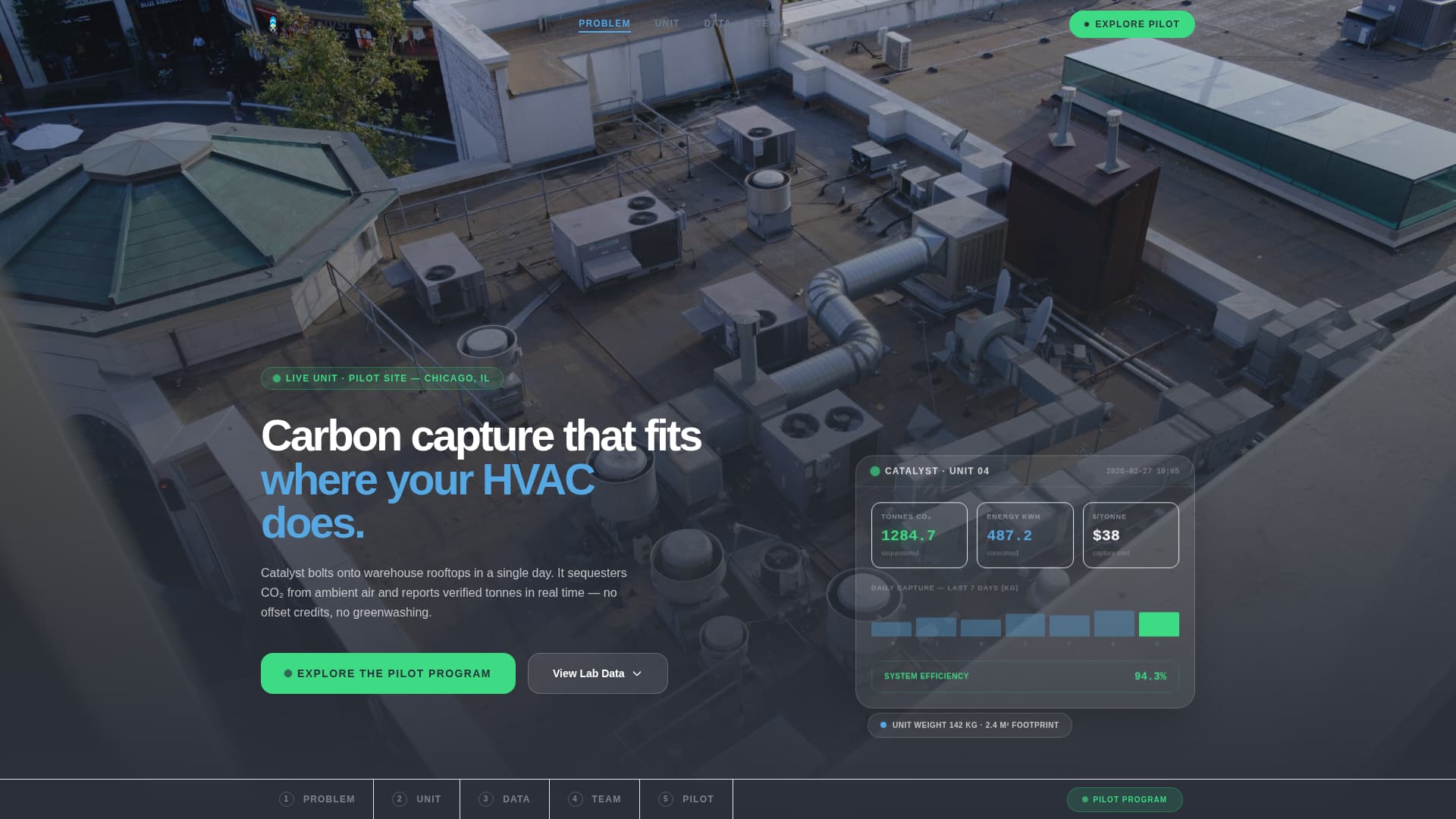 Catalyst - Modular Cleantech Landing Page Template