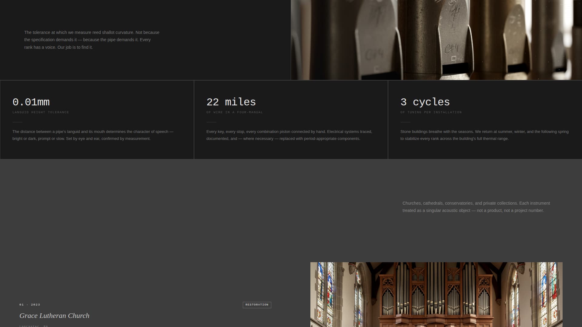 Pipes - Precision Organbuilder Landing Page Template