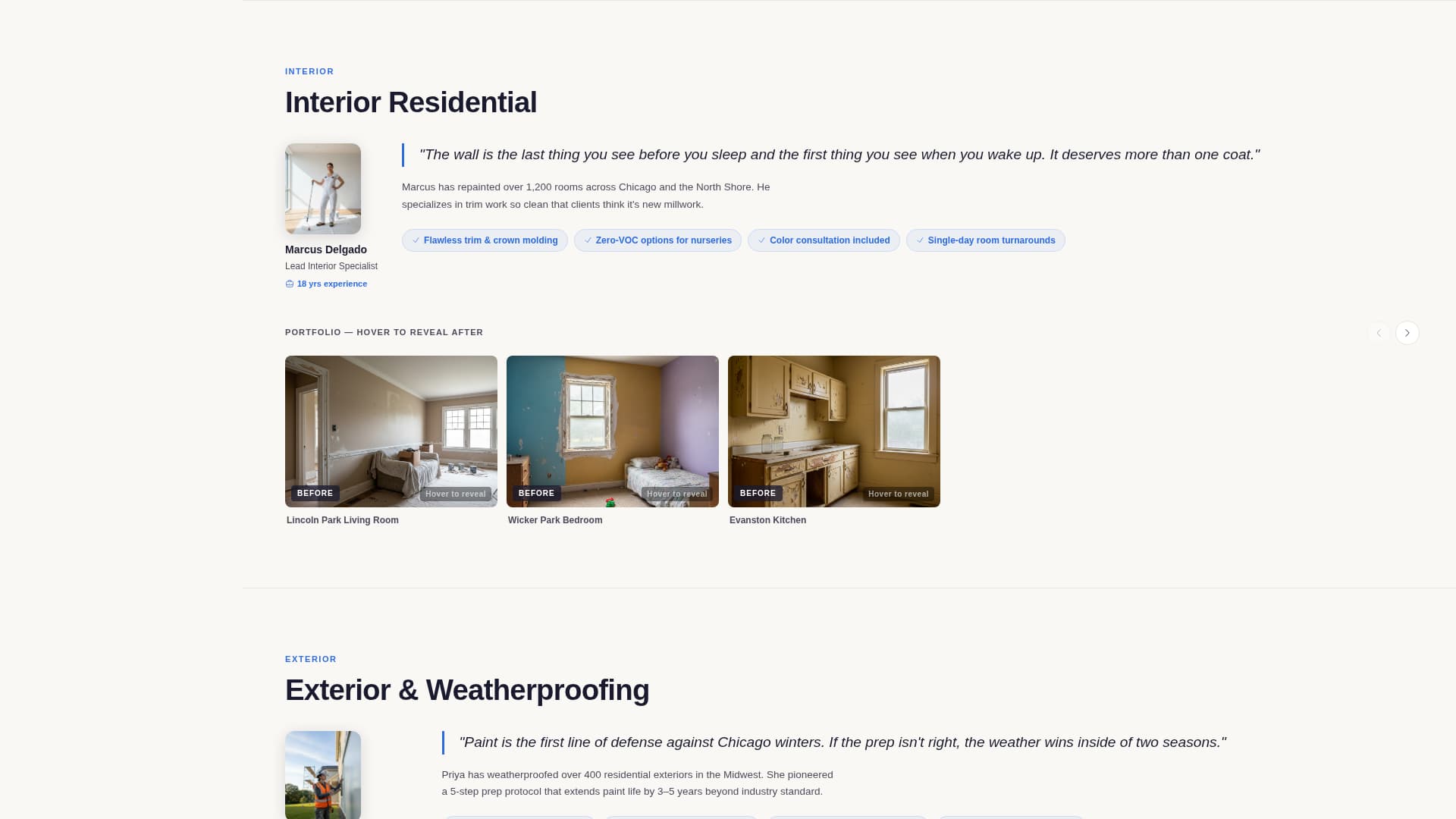 Coat - Precision Painter Landing Page Template