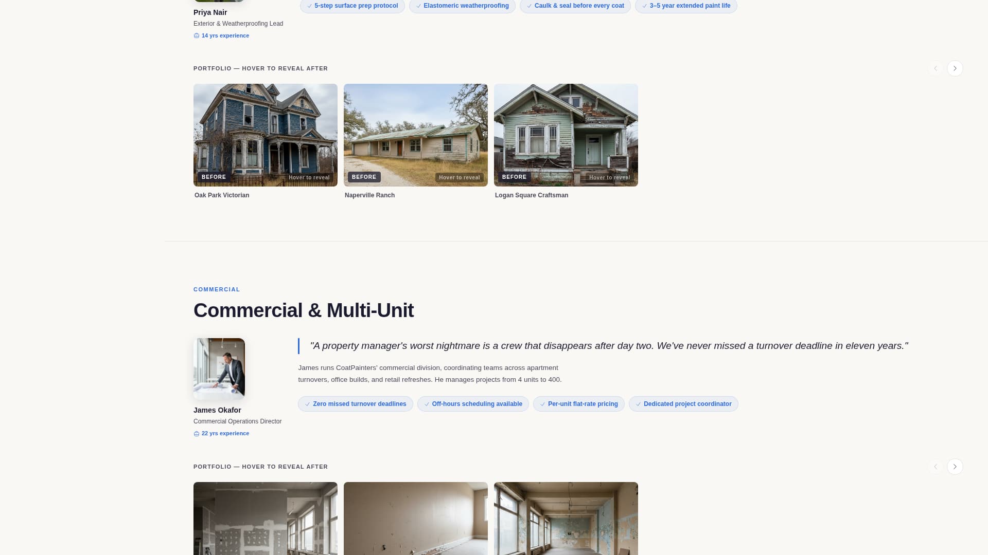 Coat - Precision Painter Landing Page Template